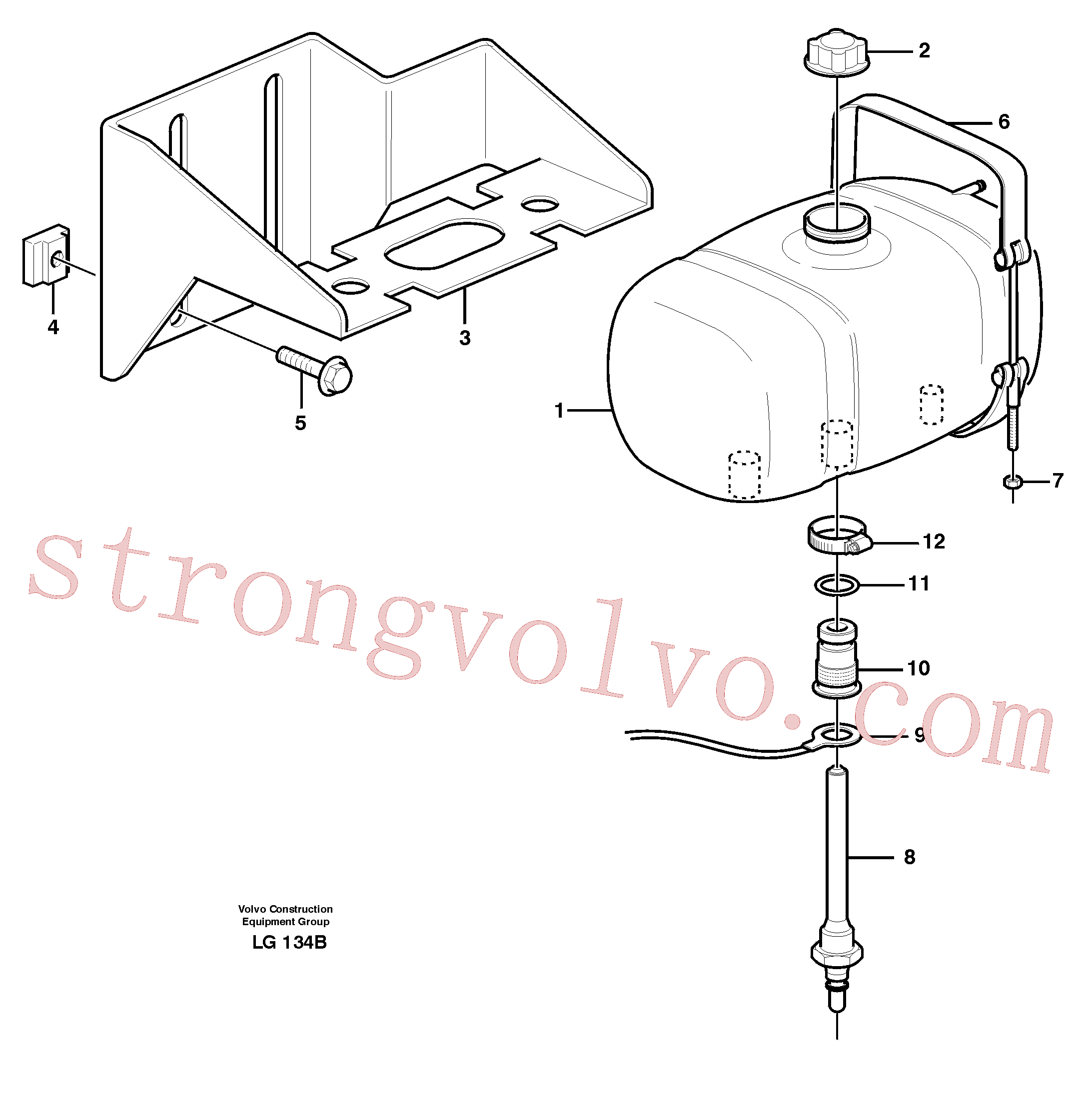 VOE11702408 Volvo Tanque de expansão com acessórios(LG134B Montagem)