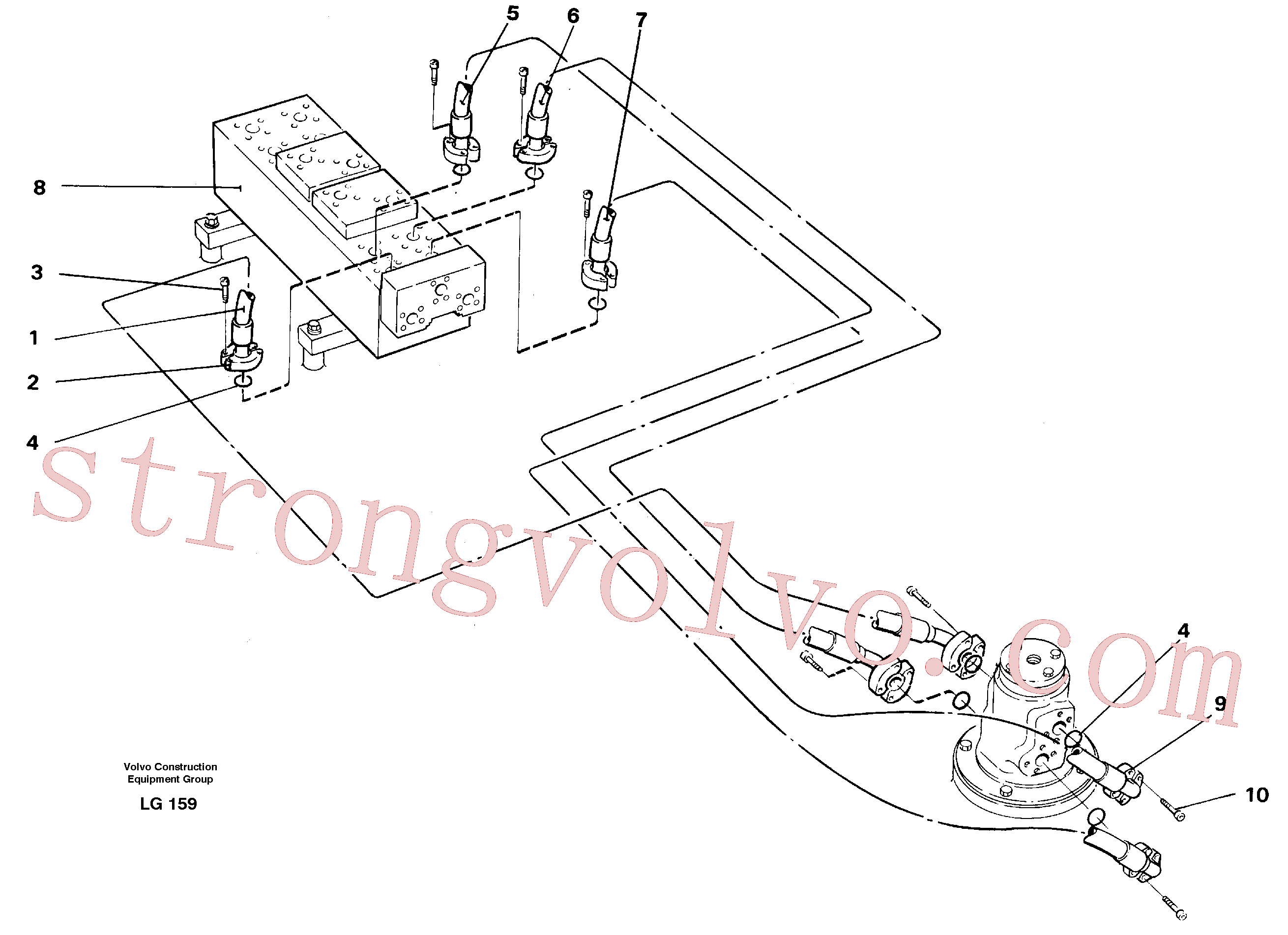 VOE14233762 Meia flange Volvo escavadeira