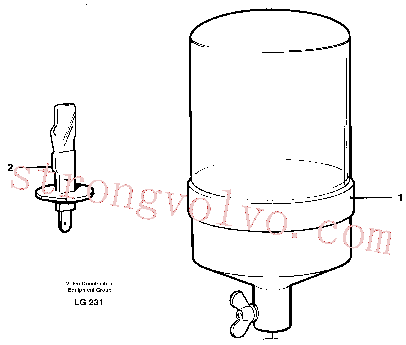 VOE11708313 Volvo Farol rotativo(LG231 Montagem)
