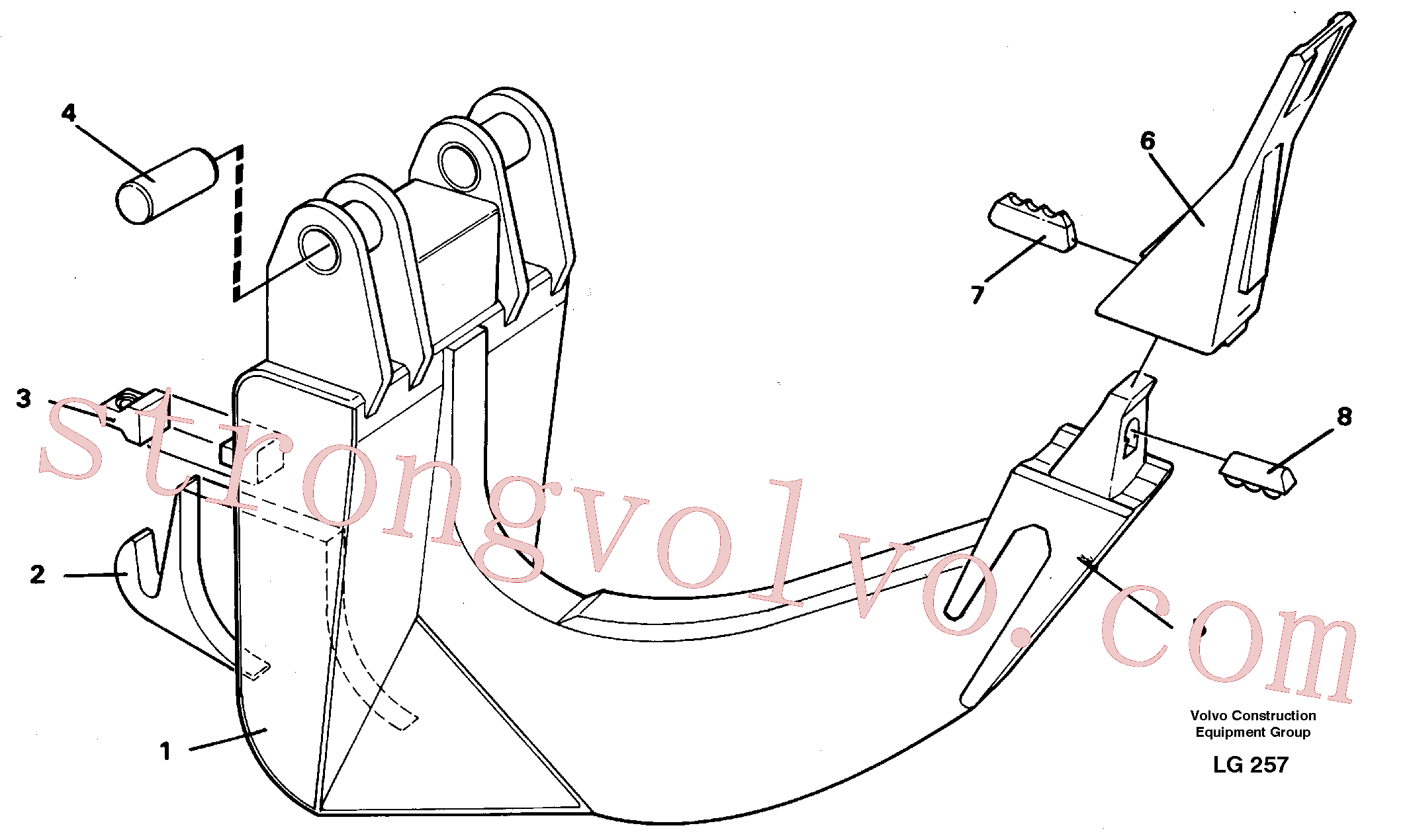 Volvo Montagem VOE14023036 Slip-on Tooth Acessórios