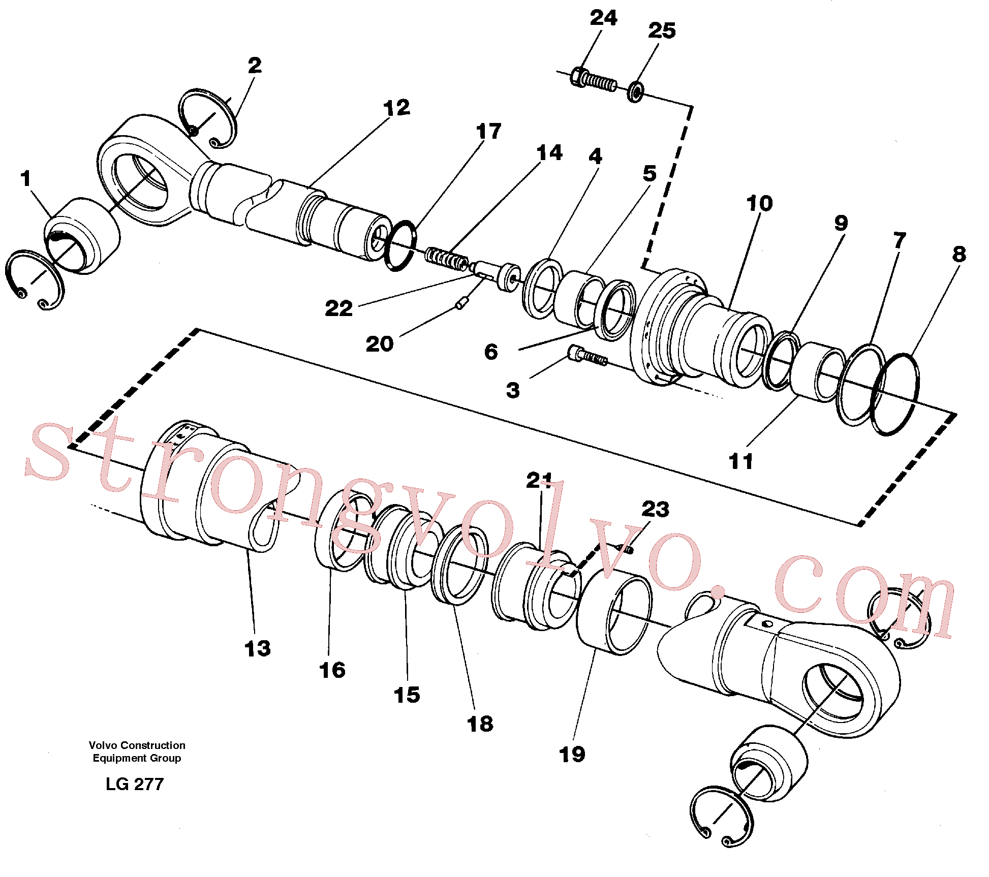VOE13960230 Volvo Cilindro do braço de afundamento(LG277 Montagem)