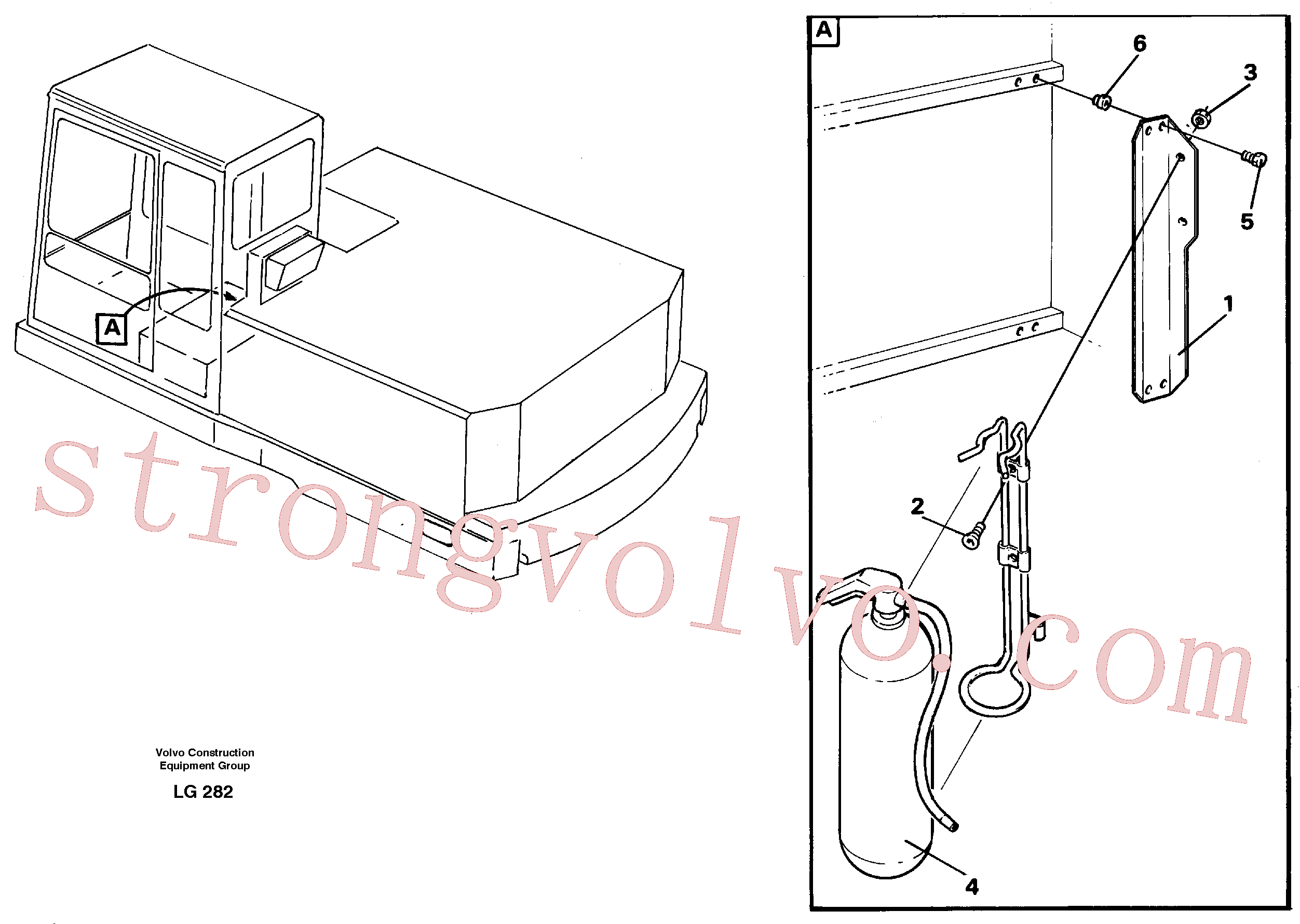 VOE14213882 Volvo Extintor de incêndio(LG282 Montagem)