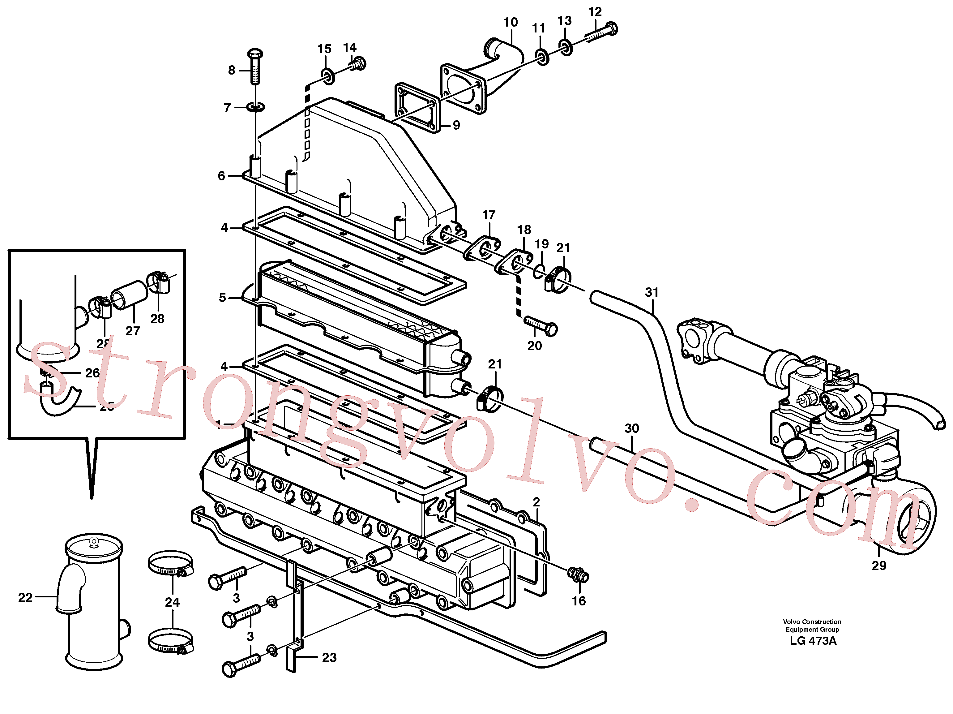 Volvo Acessórios para escavadeira VOE13954378 Niple Acessórios