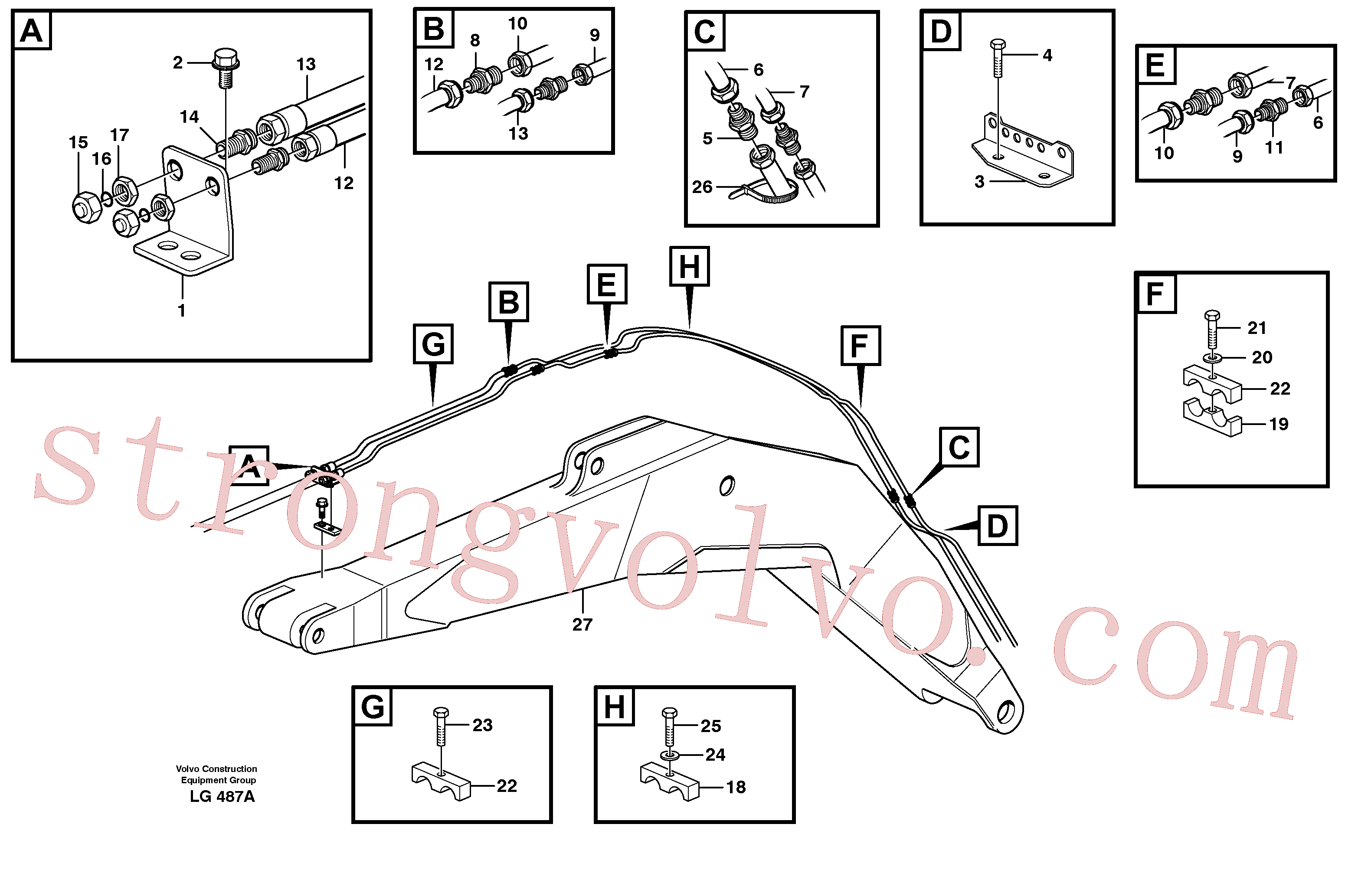 Volvo Acessórios para escavadeira VOE14255381 Tube Assembly Acessórios