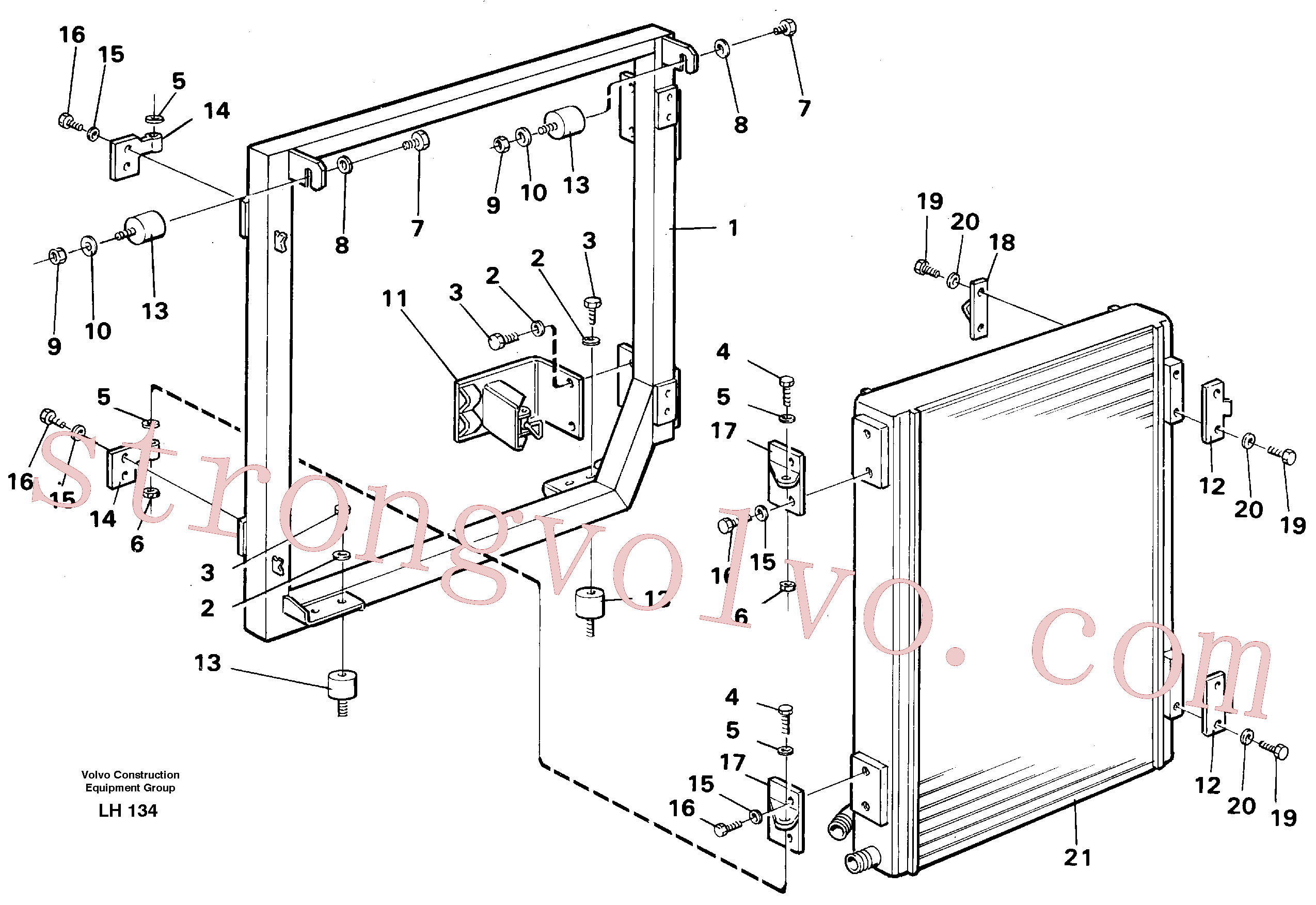 Volvo Acessórios para escavadeira VOE14257489 Radiator Frame Acessórios