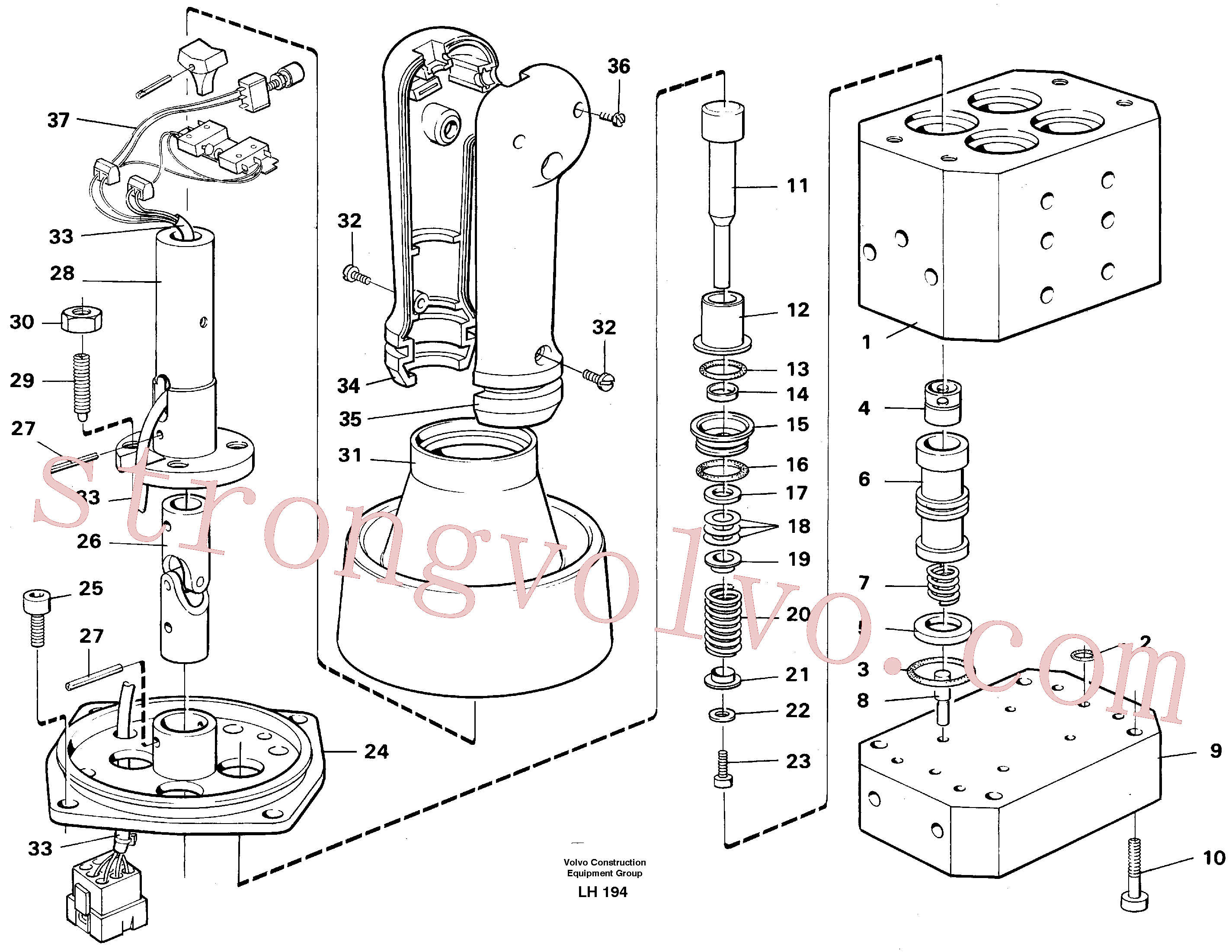 VOE14254690 Volvo Válvula de pressão de controlo(LH194 Montagem)
