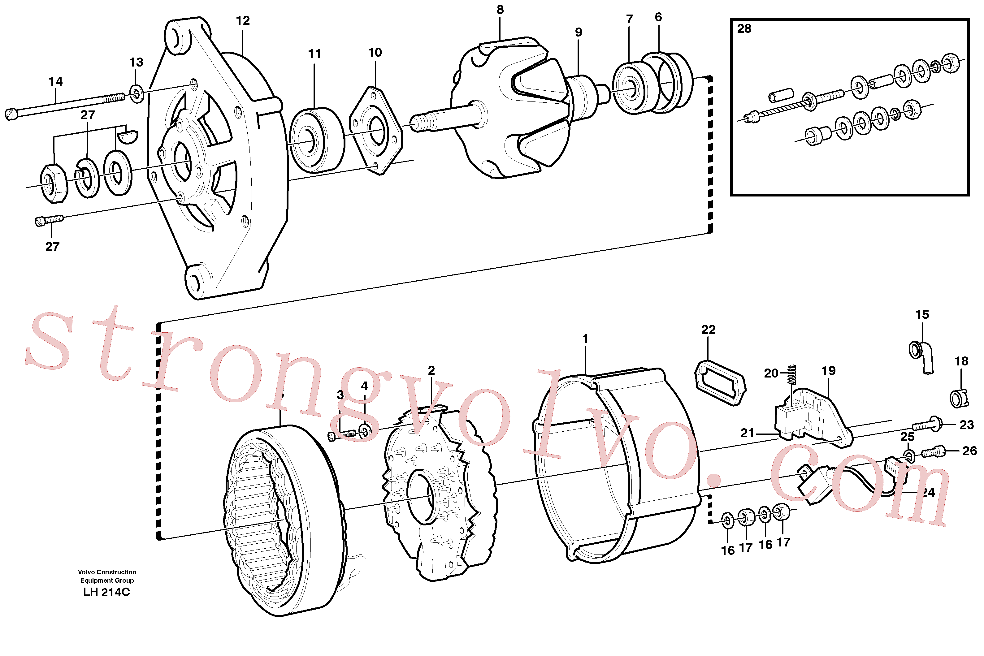 VOE13941904 Volvo Alternador(LH214C Montagem)