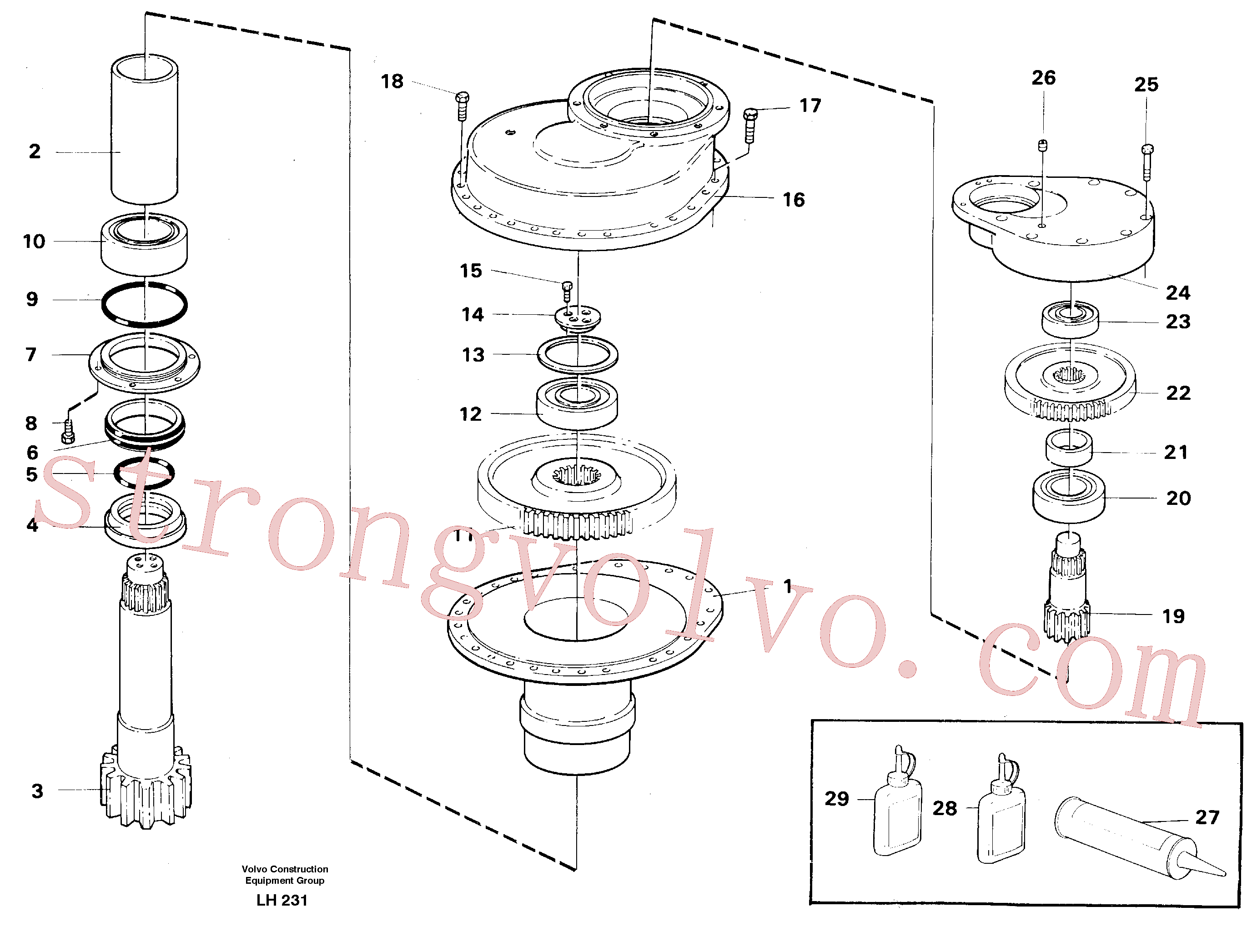 VOE14013587 Volvo Caixa de velocidades rotativa(LH231 Montagem)