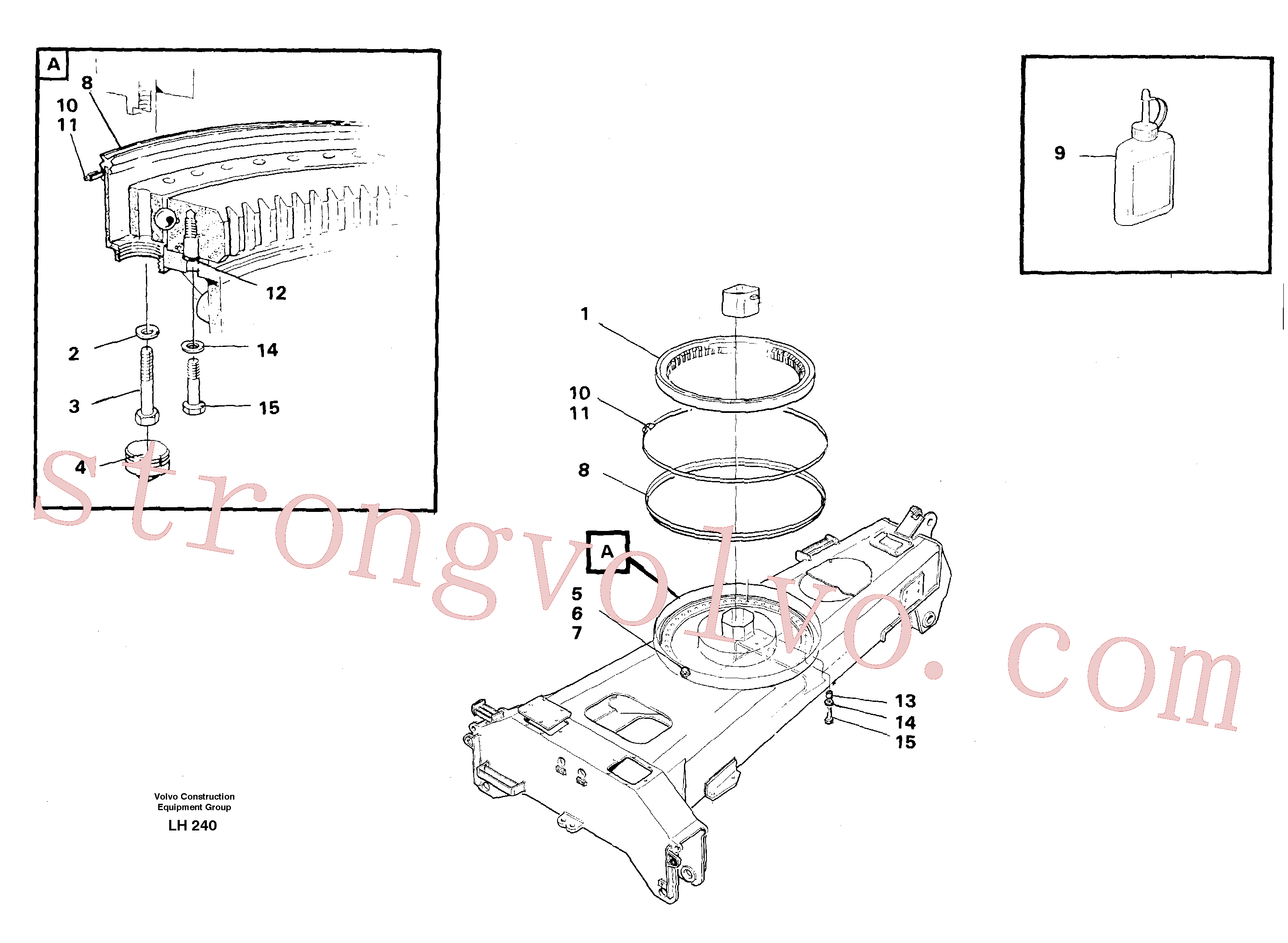 VOE963343 Volvo Acoplamento do anel rotativo(LH240 Montagem)