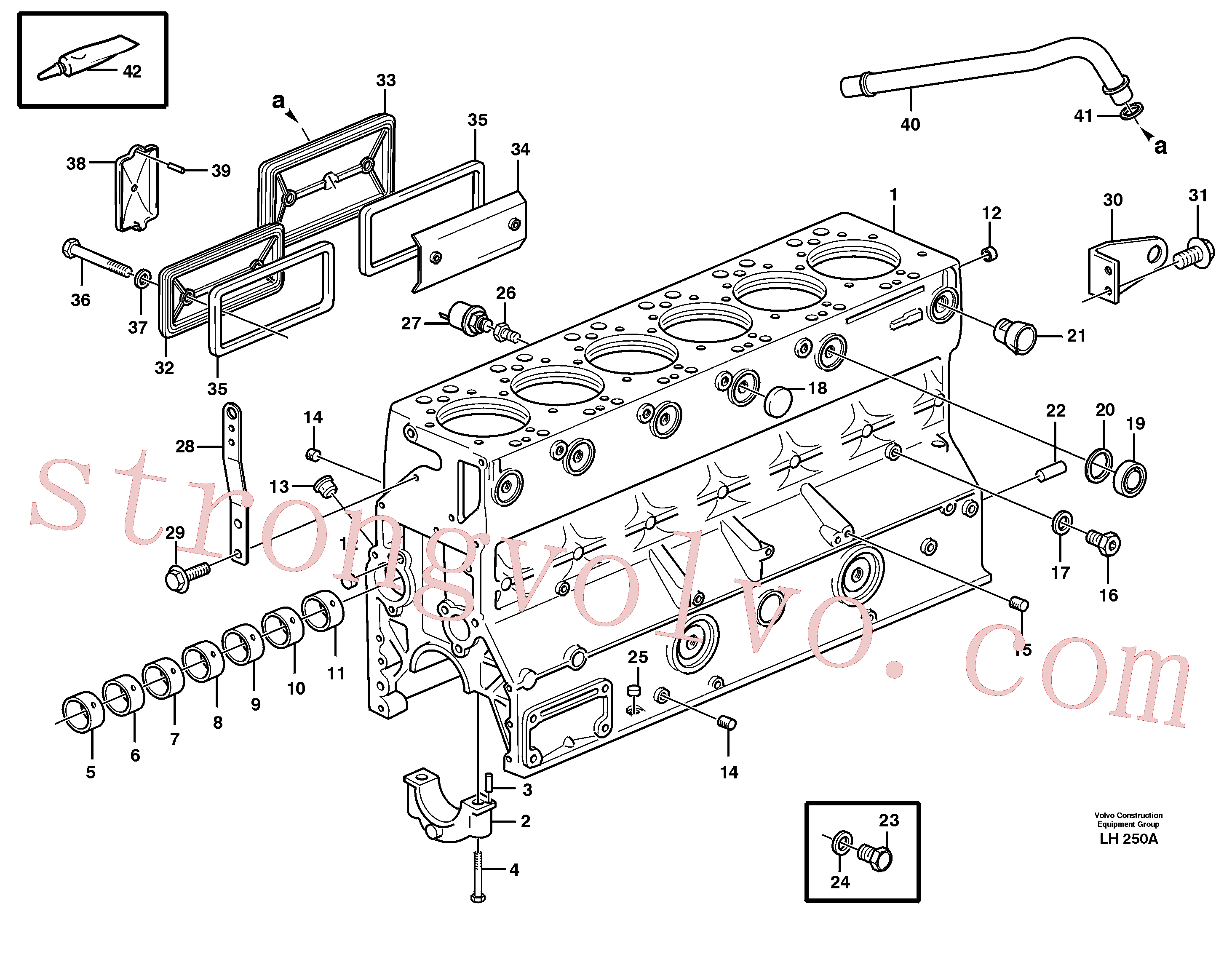 VOE952076 Volvo Bloco do motor(LH250A Montagem)