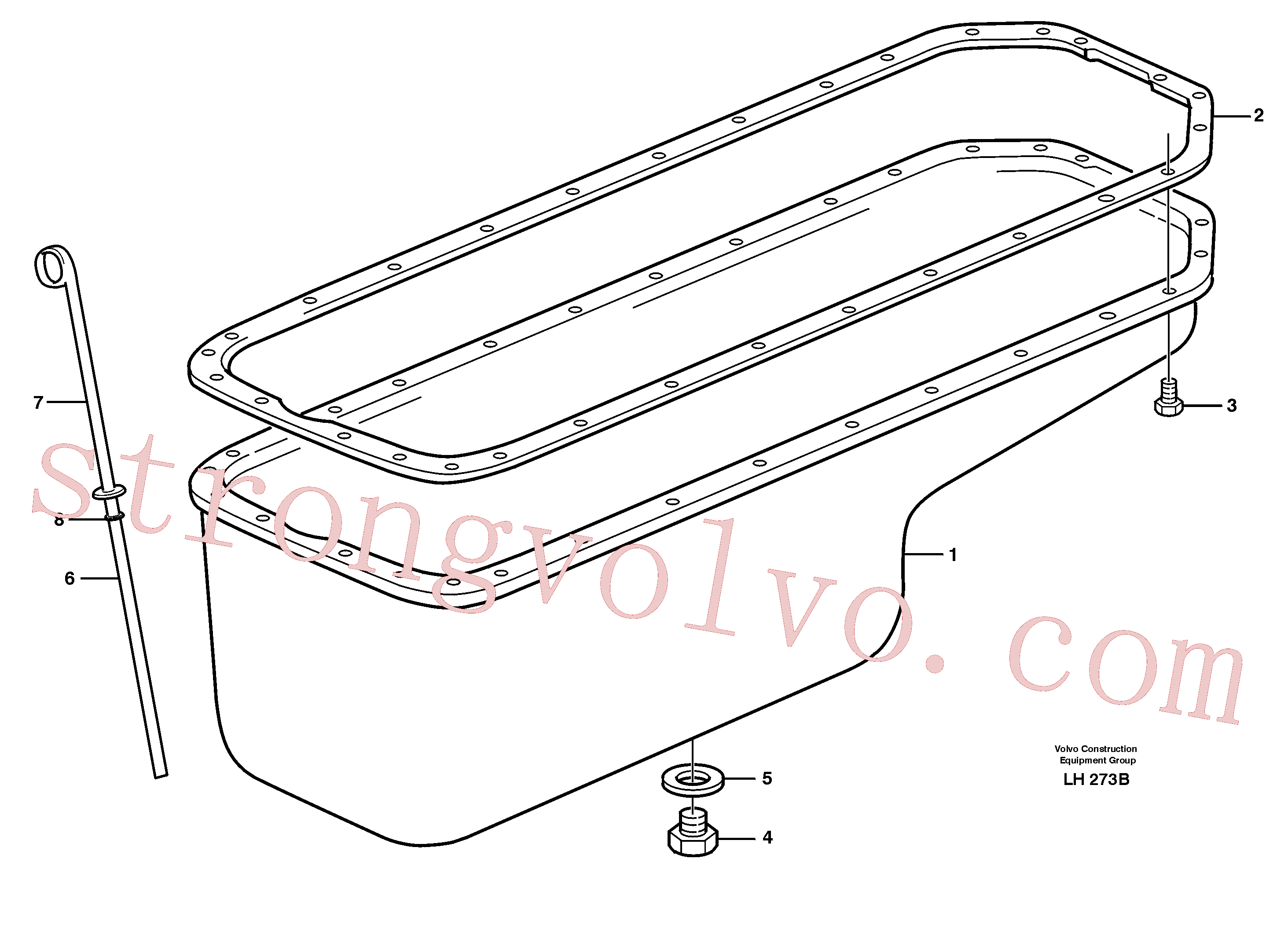 VOE969150 Volvo Cárter de óleo(LH273B Montagem)