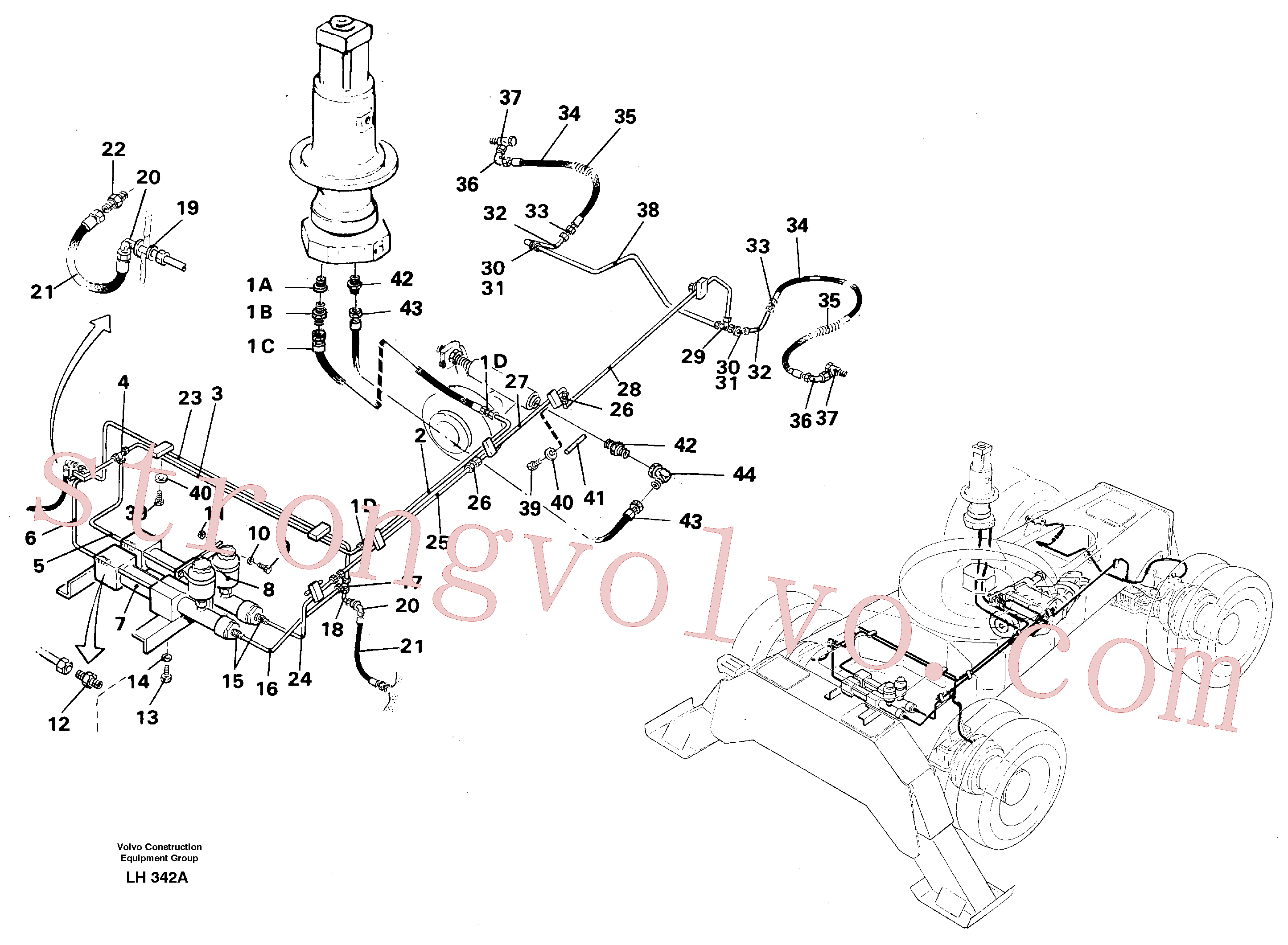 VOE14047957 Volvo Sistema de travão(LH342A Montagem)