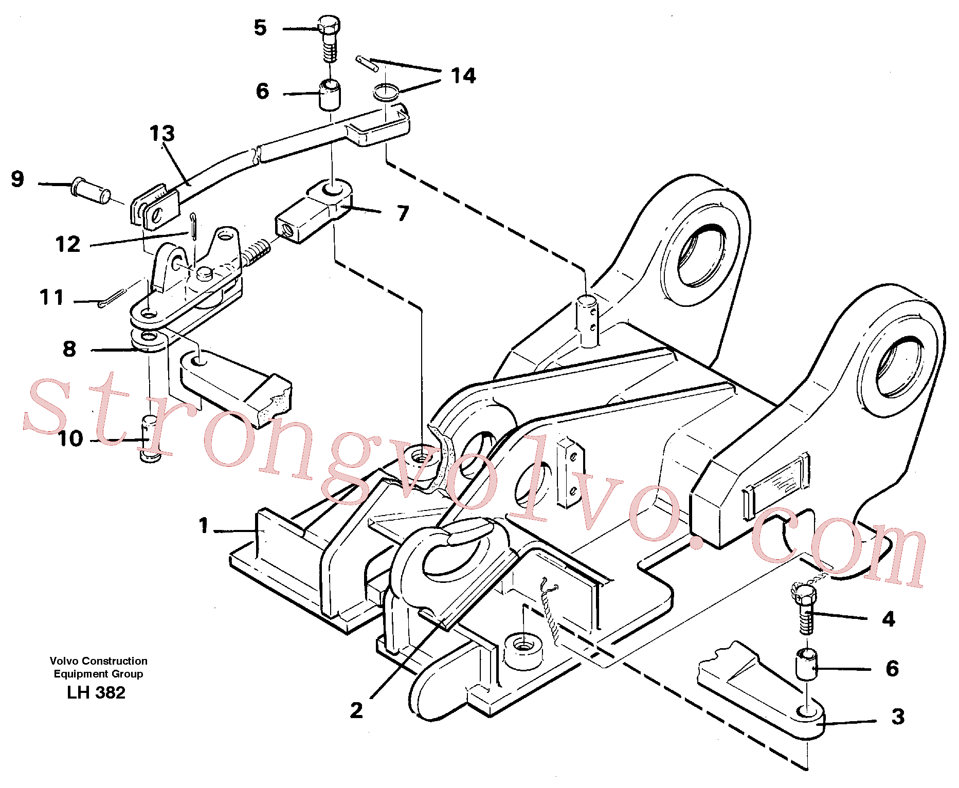 China Made VOE14255314 Link Bushing Kit Volvo Acessórios para escavadeira