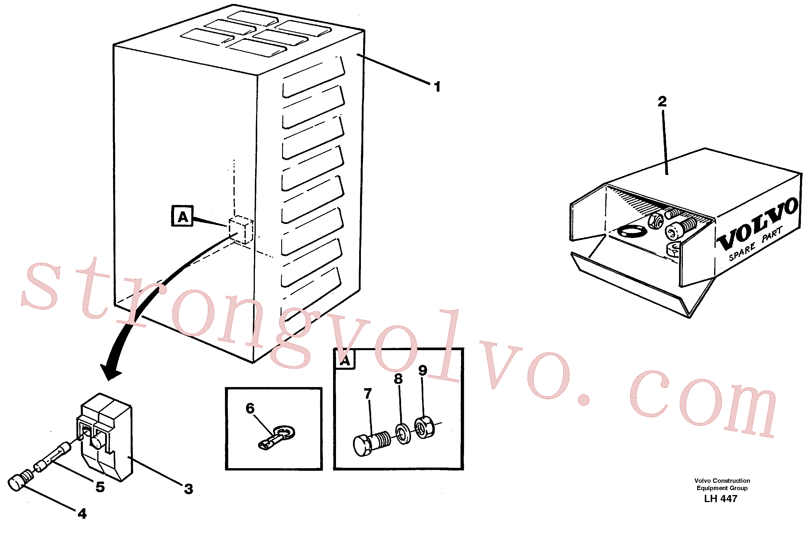 VOE14210347 Porta fusíveis Volvo escavadeira