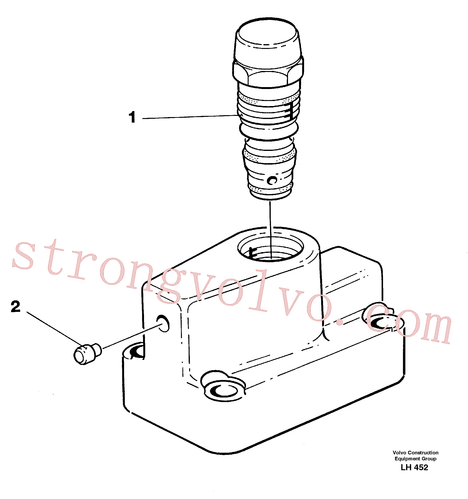 VOE14267235 Volvo Válvula de limitação da pressão(LH452 Montagem)