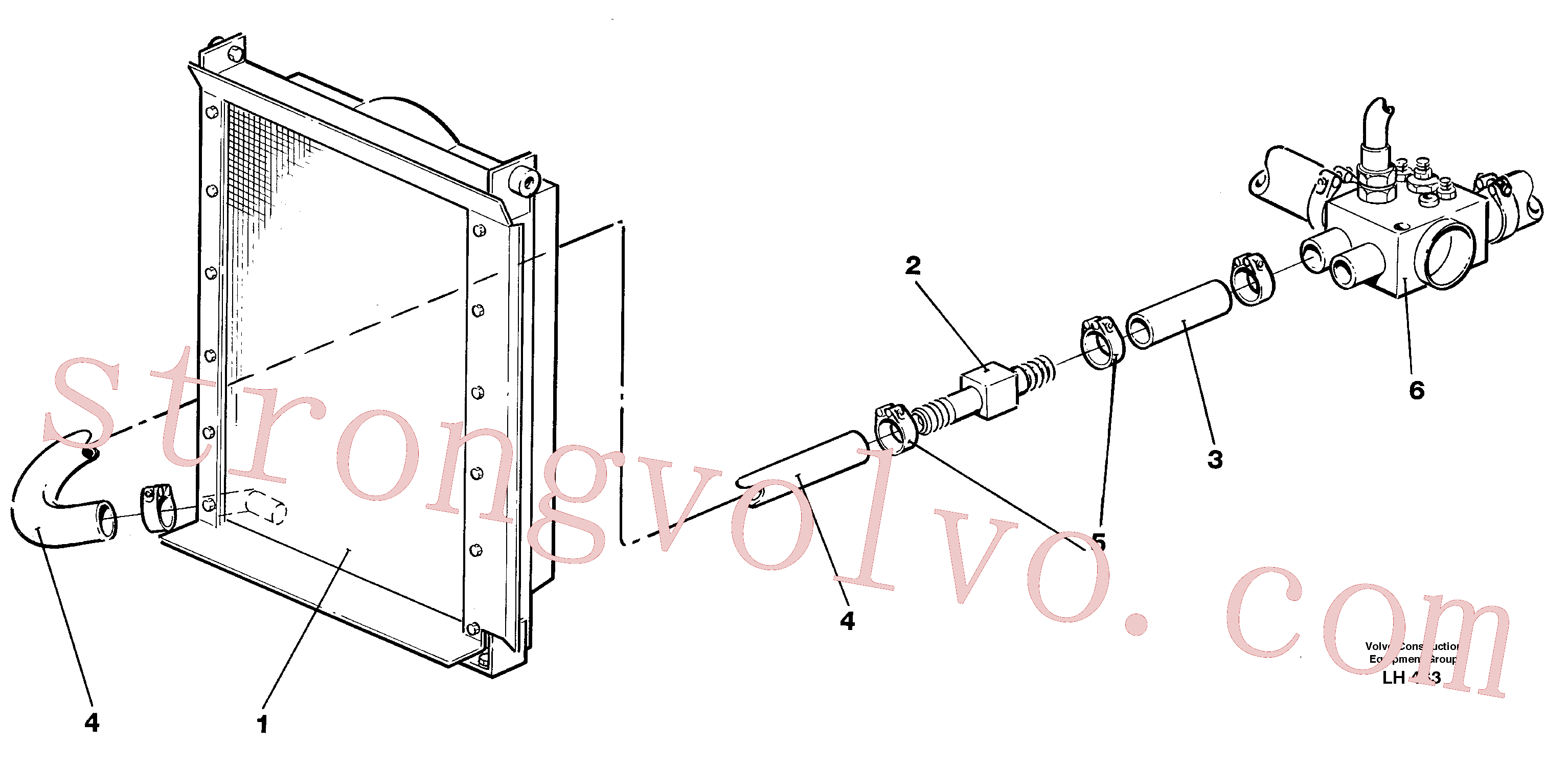 VOE14261945 Mangueira Volvo escavadeira