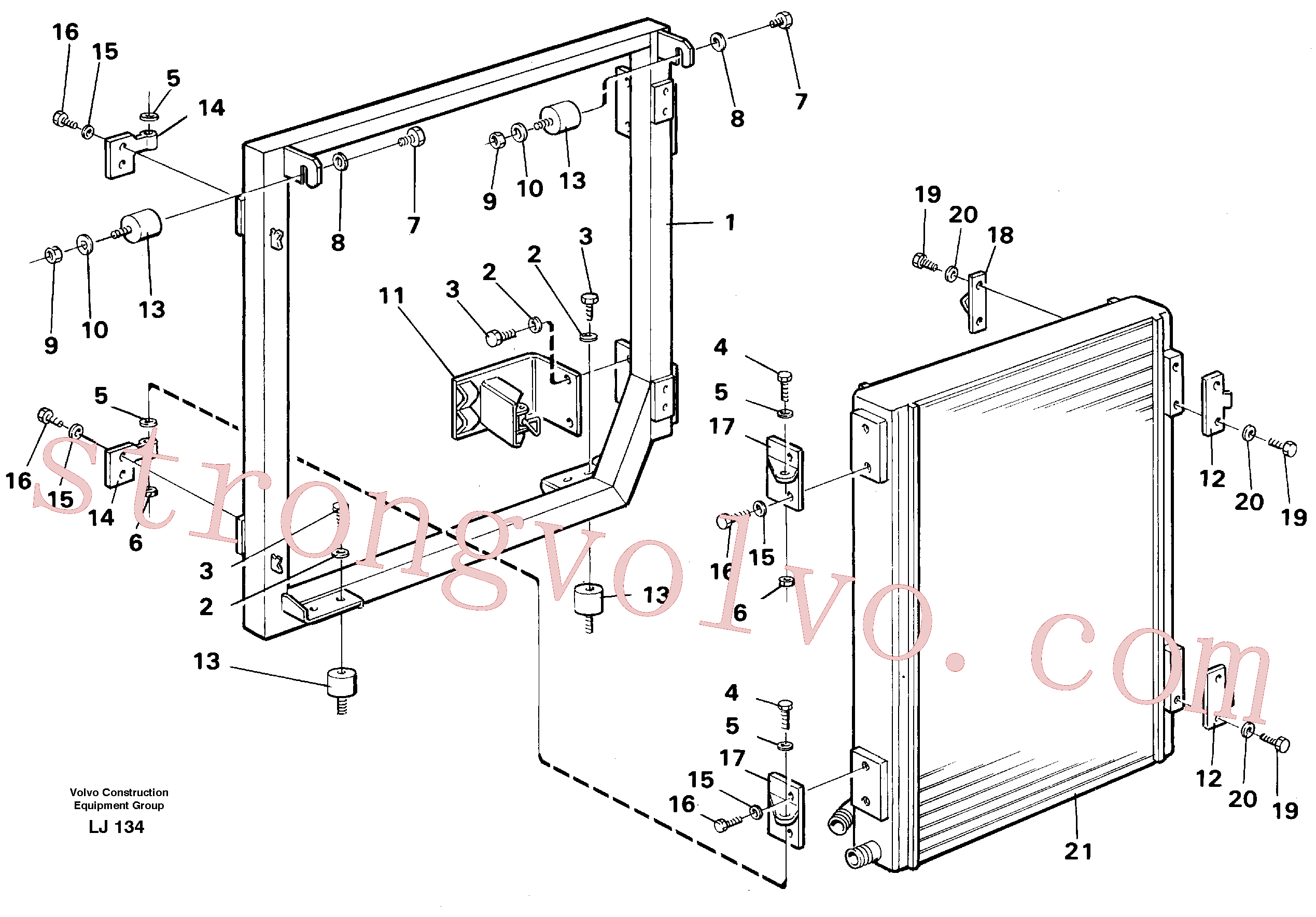 VOE14257489 Volvo Refrigerador de óleo hidráulico(LJ134 Montagem)