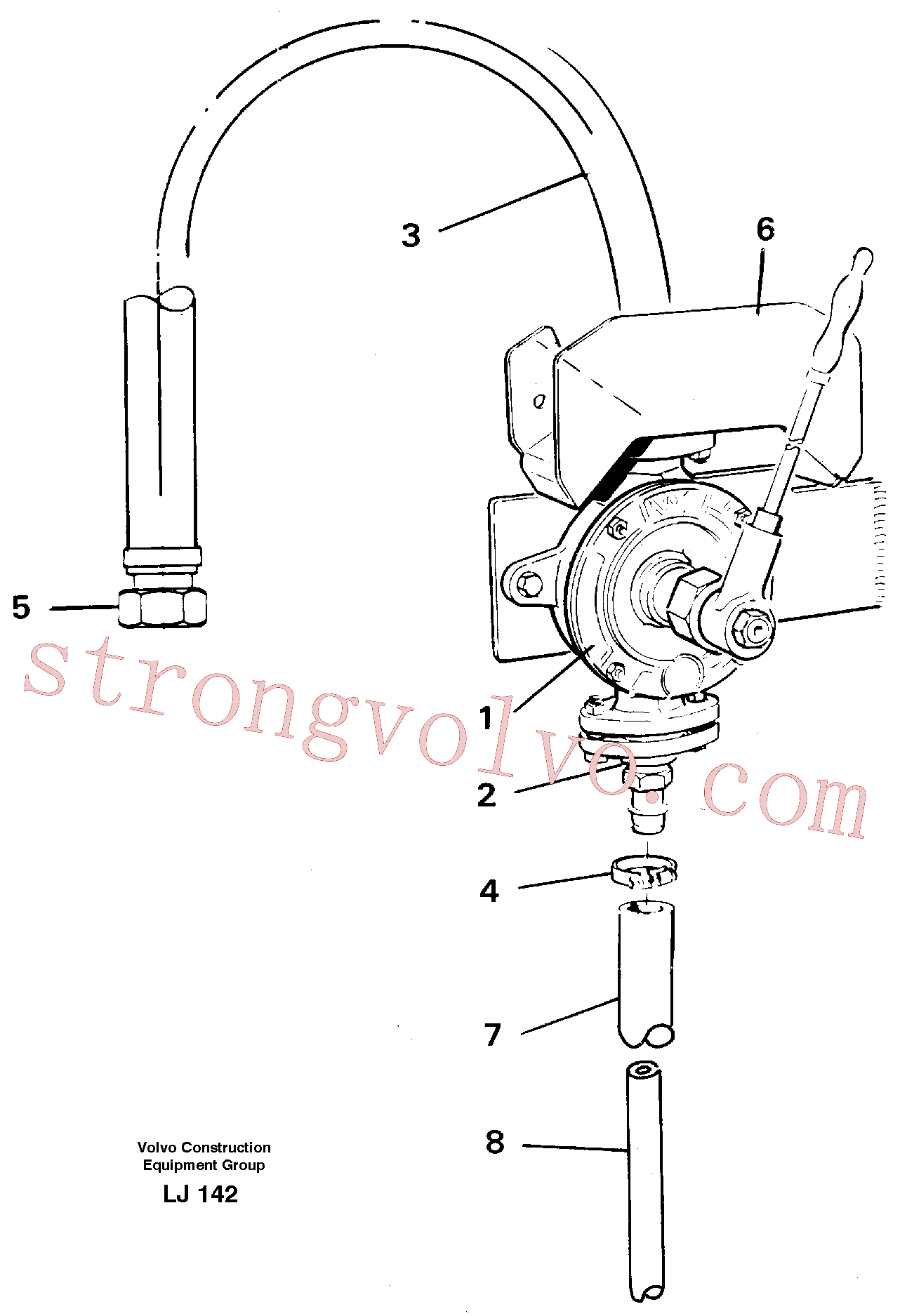 VOE14043541 Volvo Bomba manual(LJ142 Montagem)