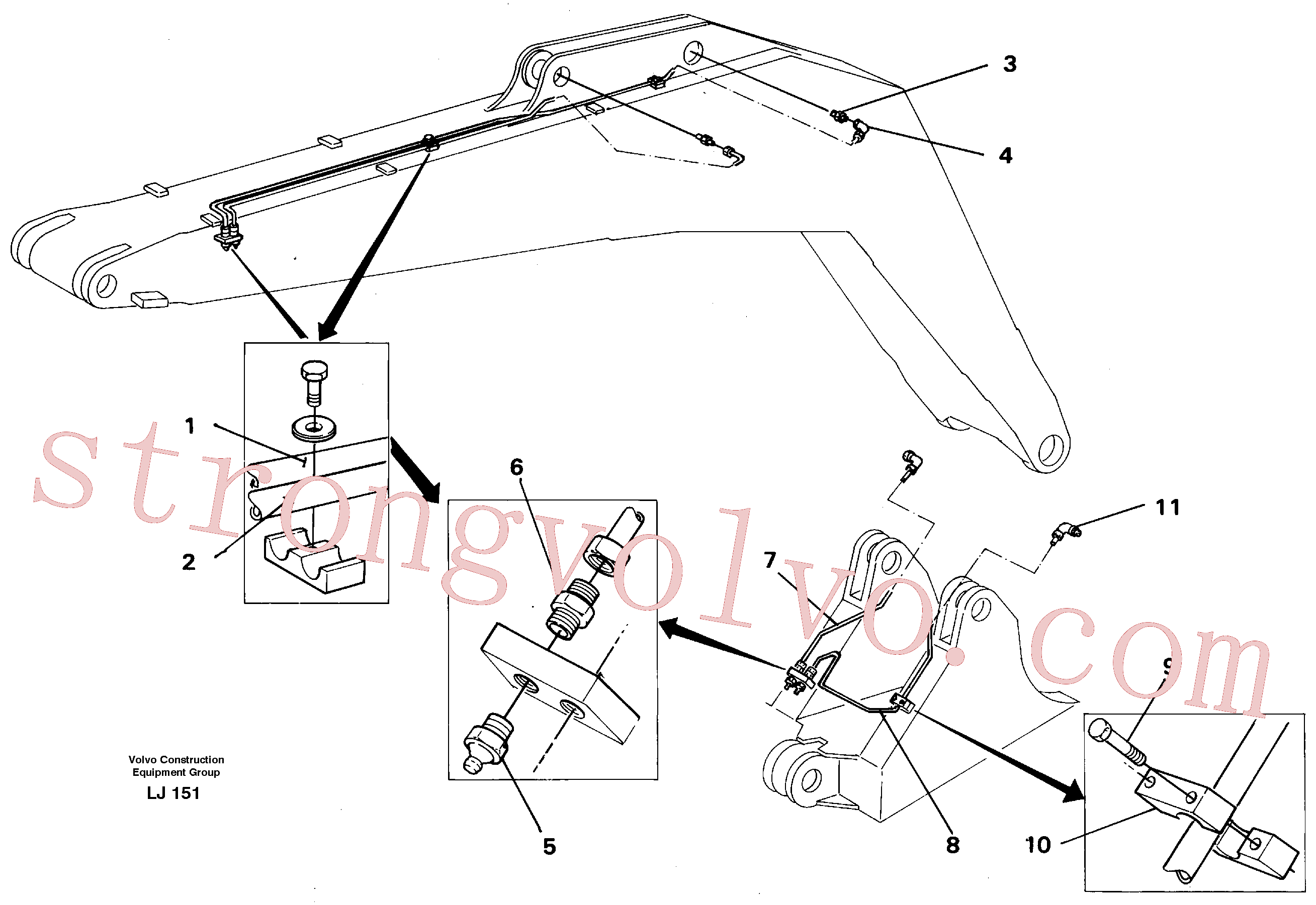 Atacado VOE14261451 Tubo Volvo escavadeira