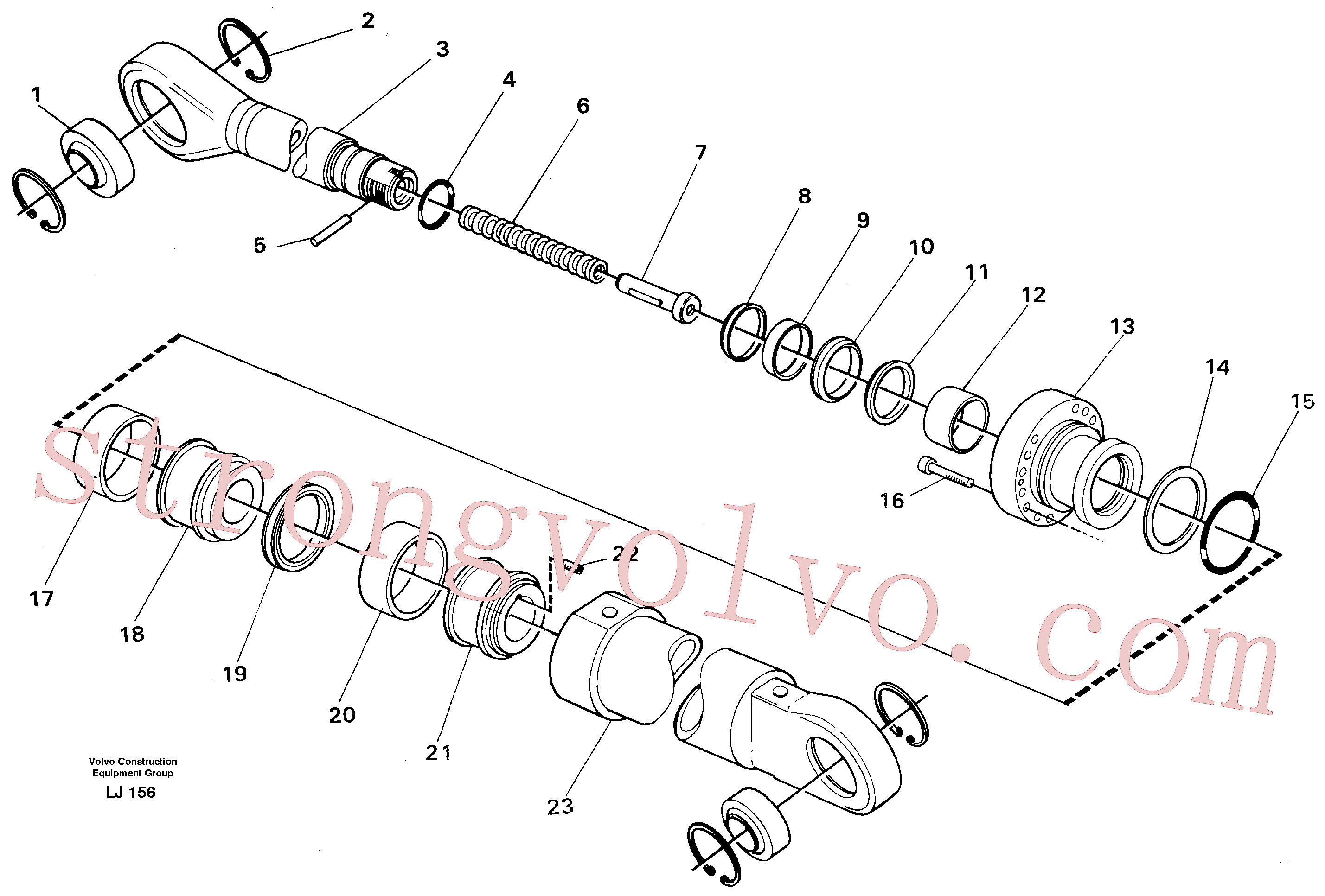 VOE914554 Volvo Cilindro do braço de afundamento(LJ156 Montagem)