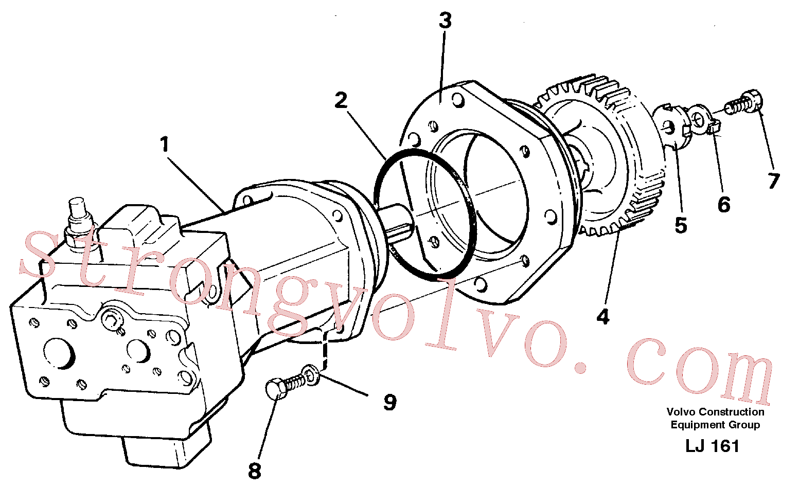 Atacado VOE14211607 Anel trava Volvo escavadeira