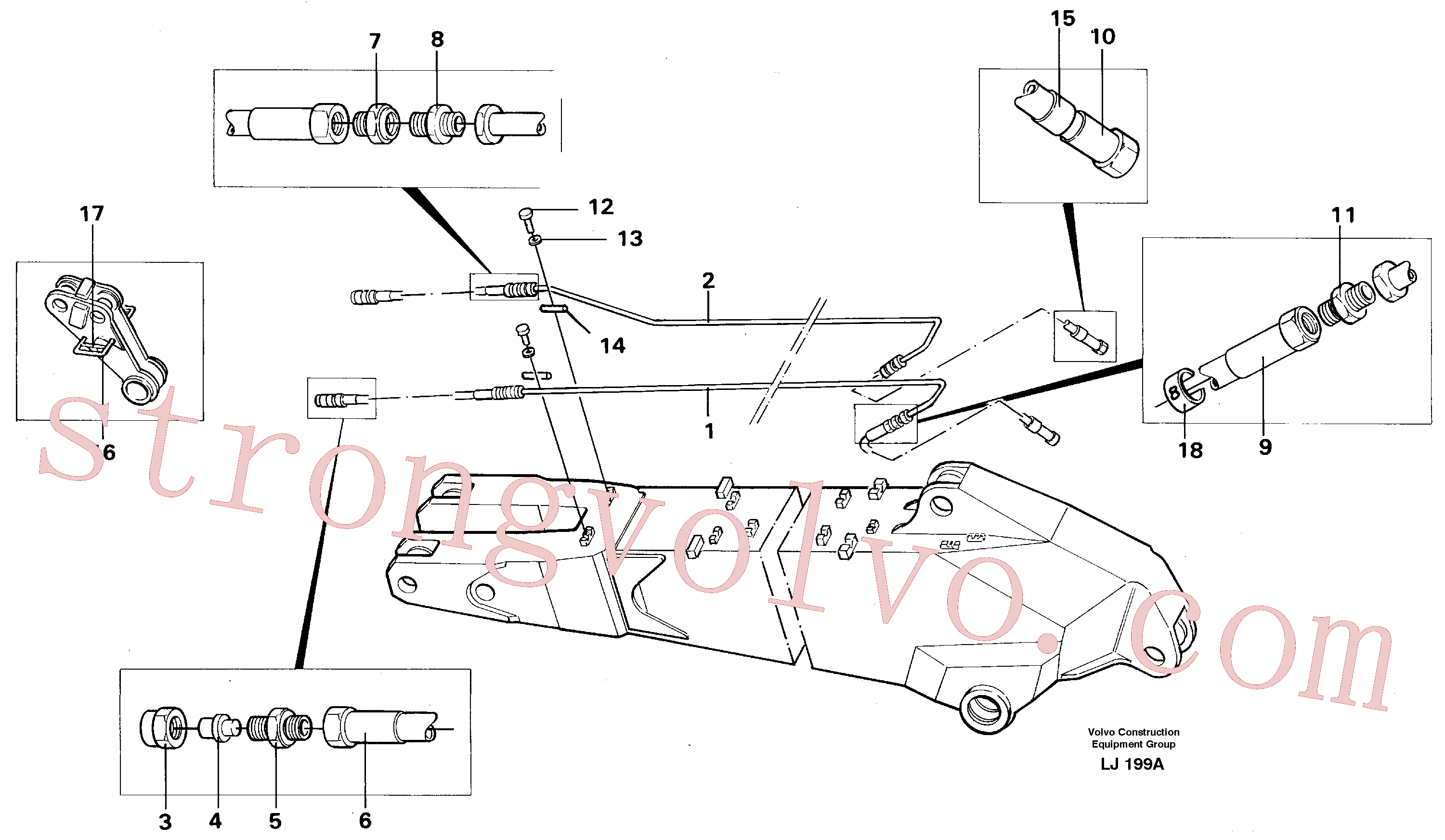 Volvo Acessórios para escavadeira VOE14255217 Equipamento Acessórios