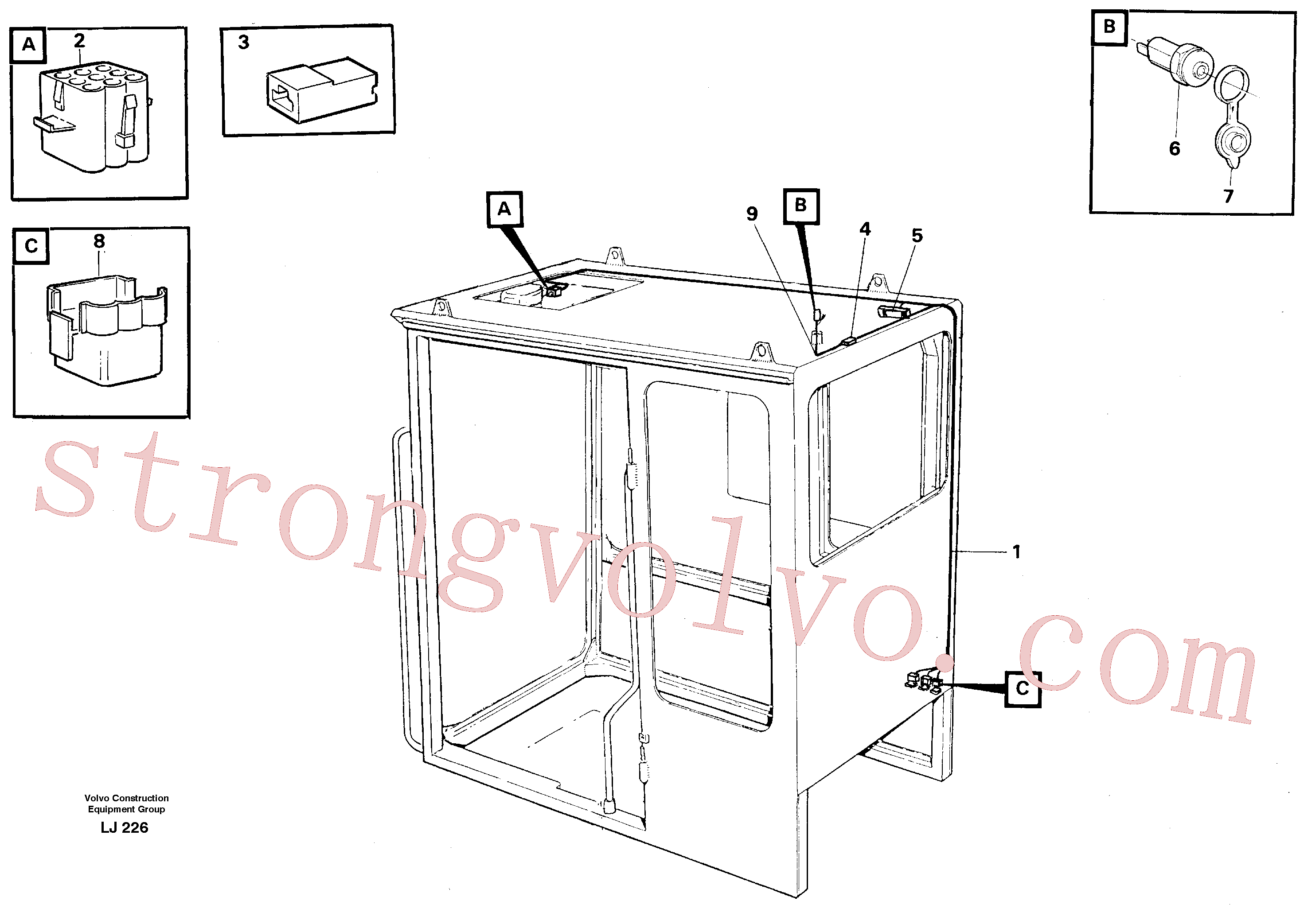 VOE14213865 Volvo Cablagem, cabina(LJ226 Montagem)