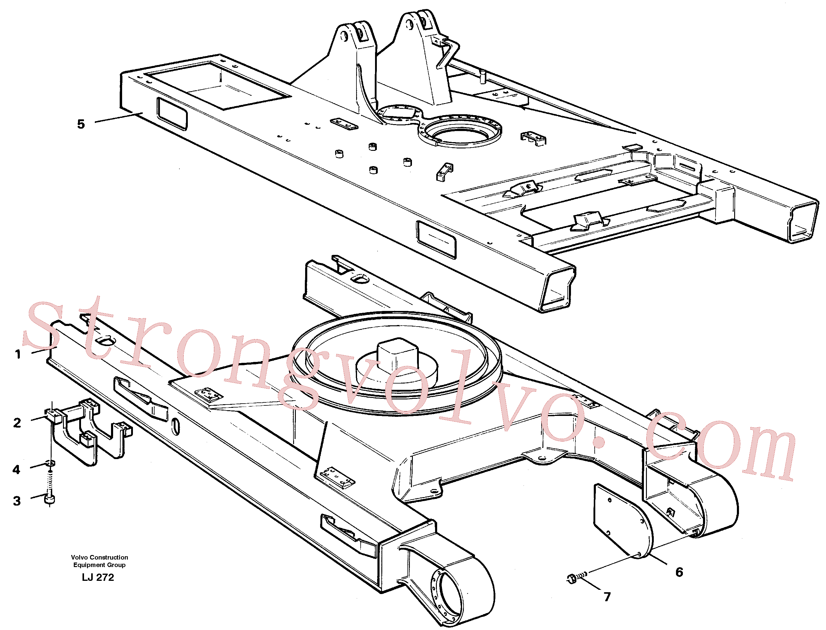 VOE14260235 Upper Section Frame Inscreva-se para Volvo Acessórios para escavadeira