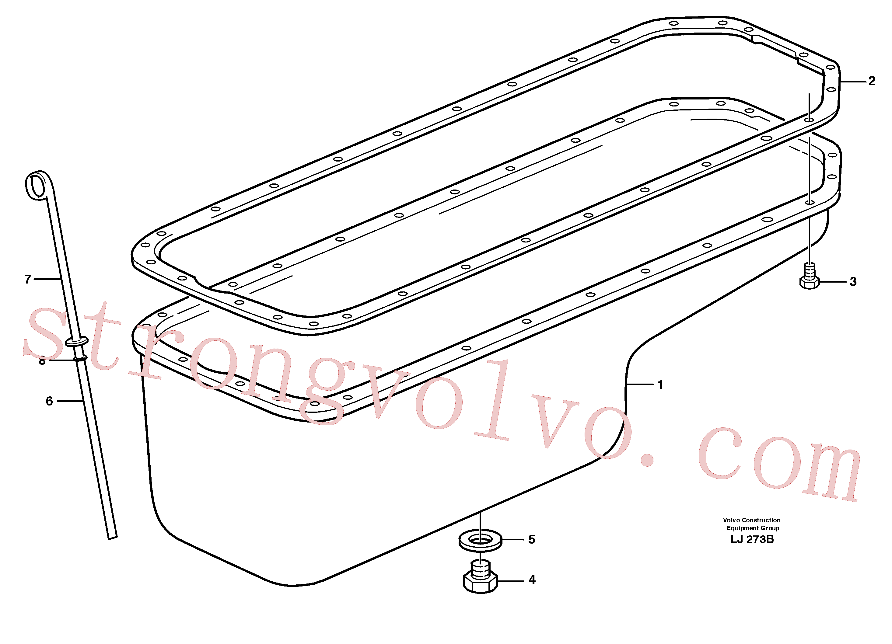 VOE969150 Volvo Cárter de óleo(LJ273B Montagem)