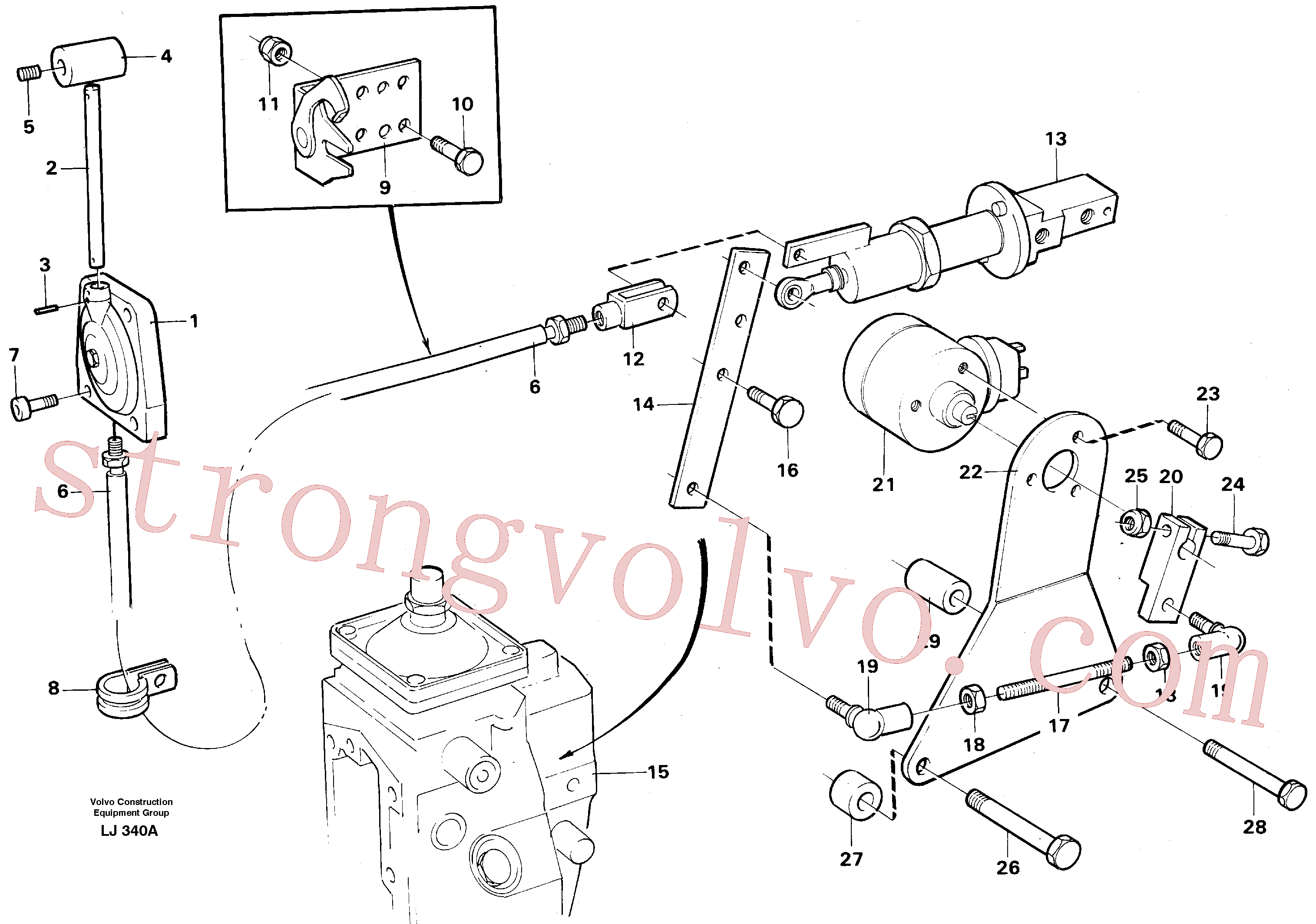 VOE14014004 Volvo Comando do acelerador(LJ340A Montagem)