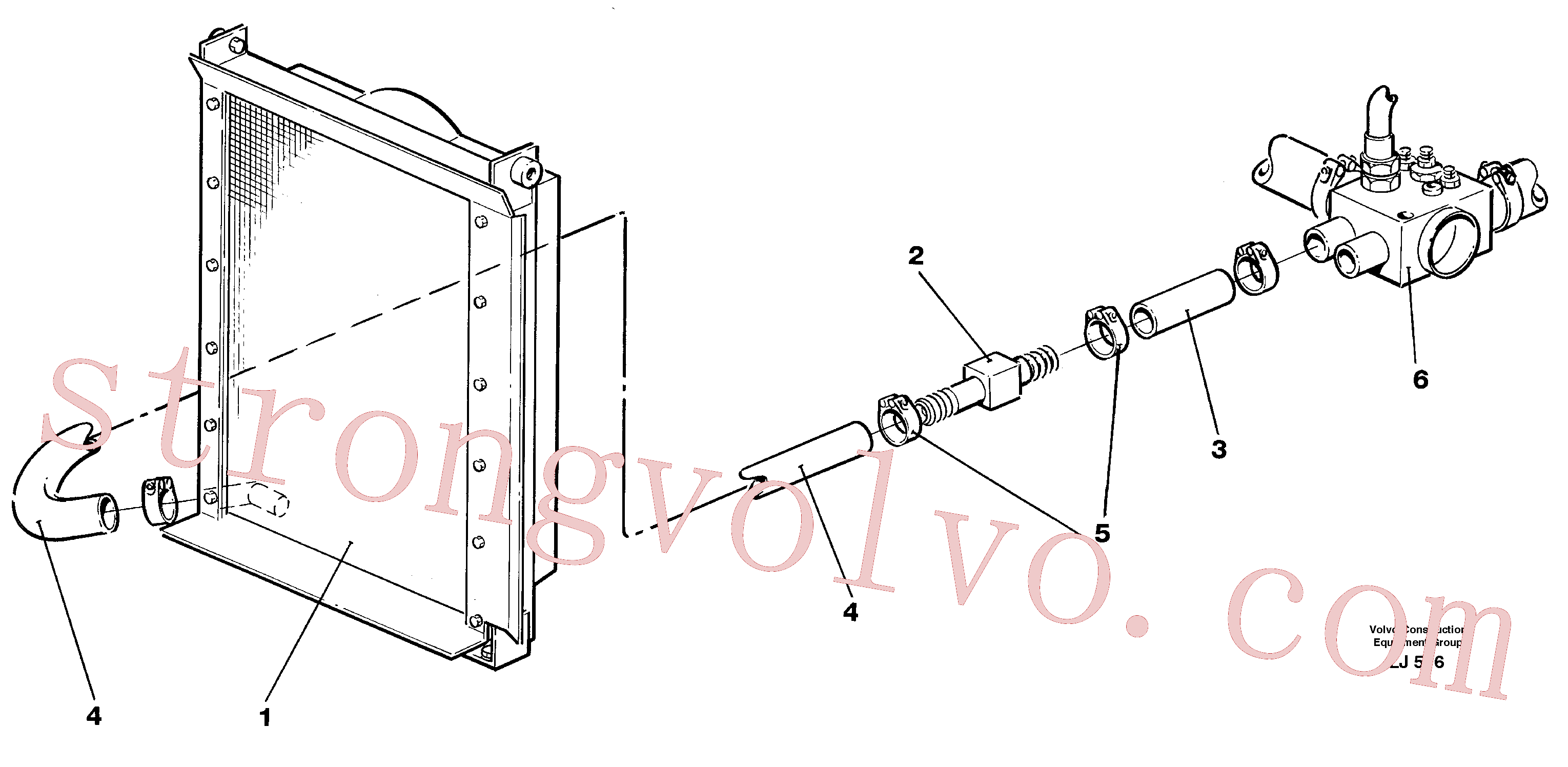 China Made VOE14261827 Braçadeira da mangueira Volvo Acessórios para escavadeira