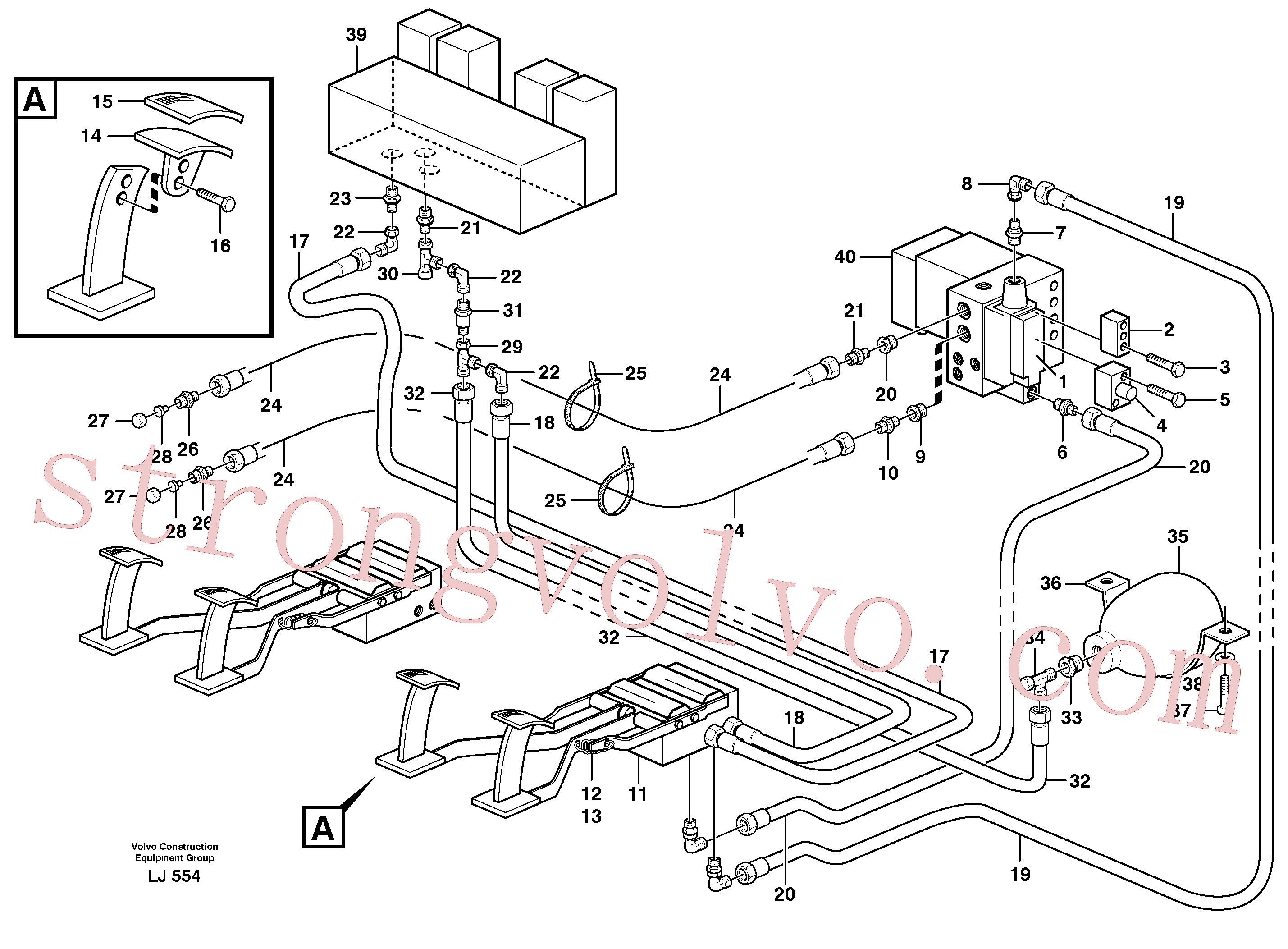 Atacado VOE14342482 Suporte Volvo escavadeira