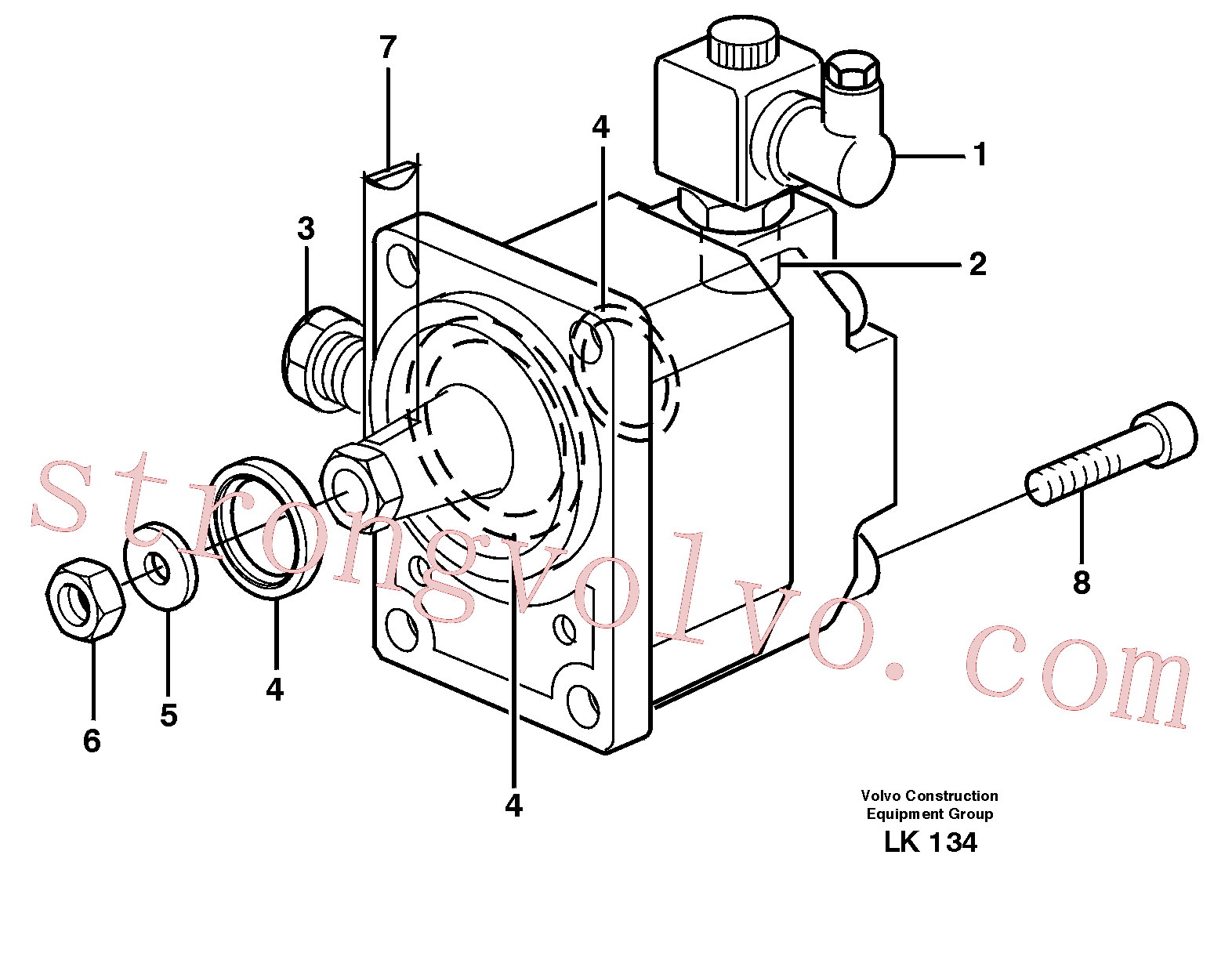 VOE11705759 Volvo Motor hidráulico(LK134 Montagem)