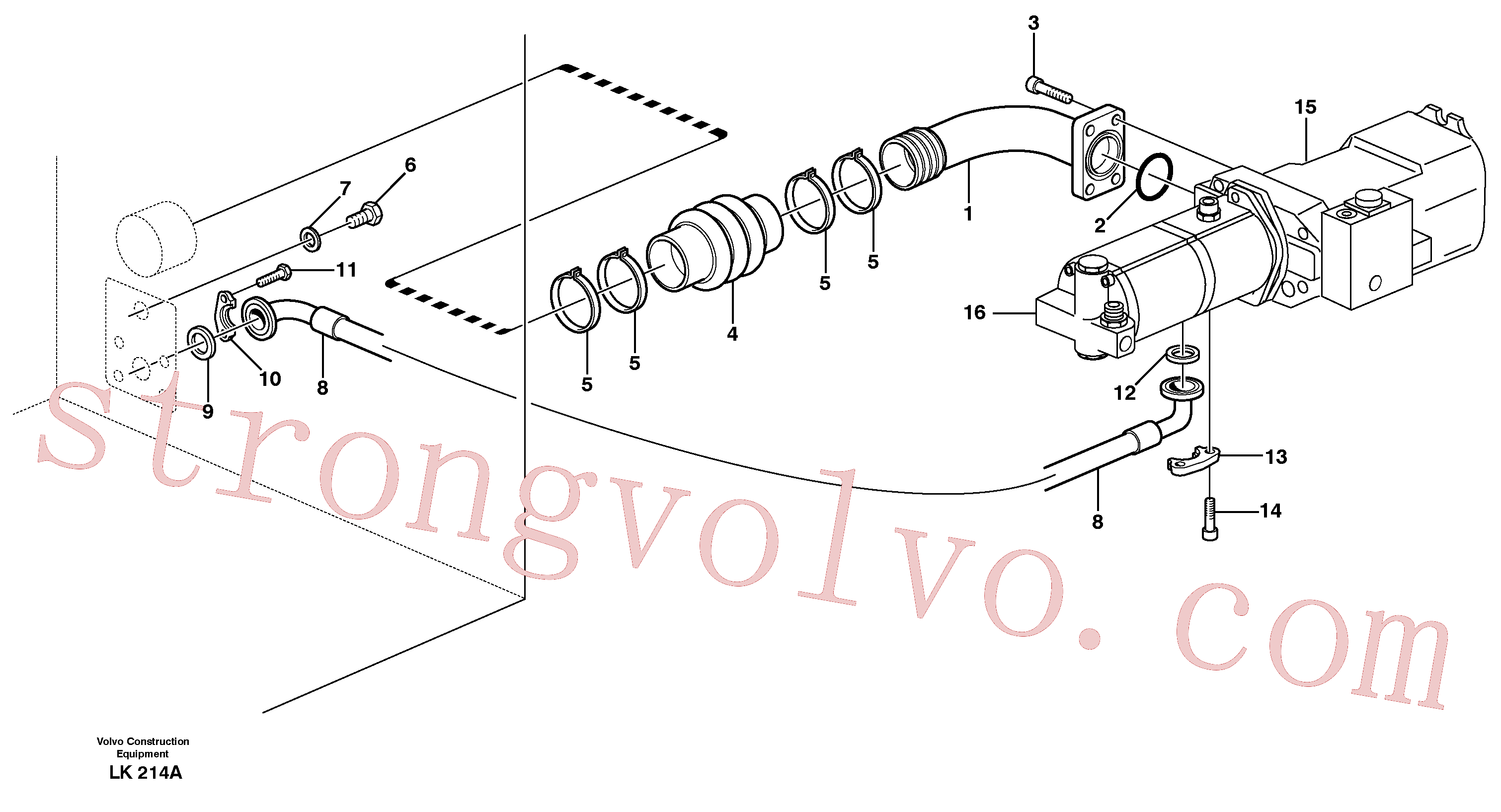 Volvo Montagem VOE14370095 Mangueira de sucção Acessórios