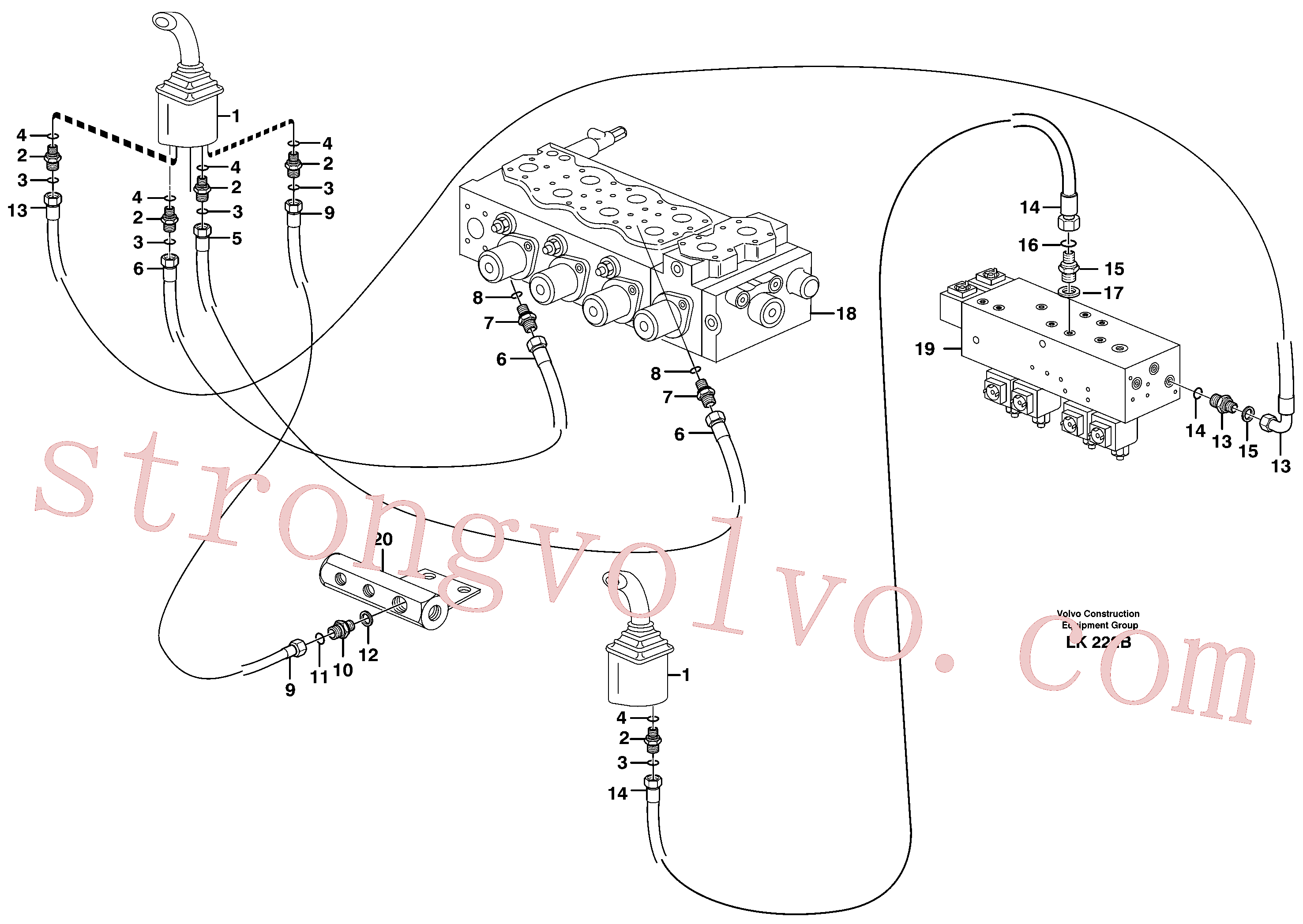 Atacado VOE14347095 Mangueira Volvo escavadeira