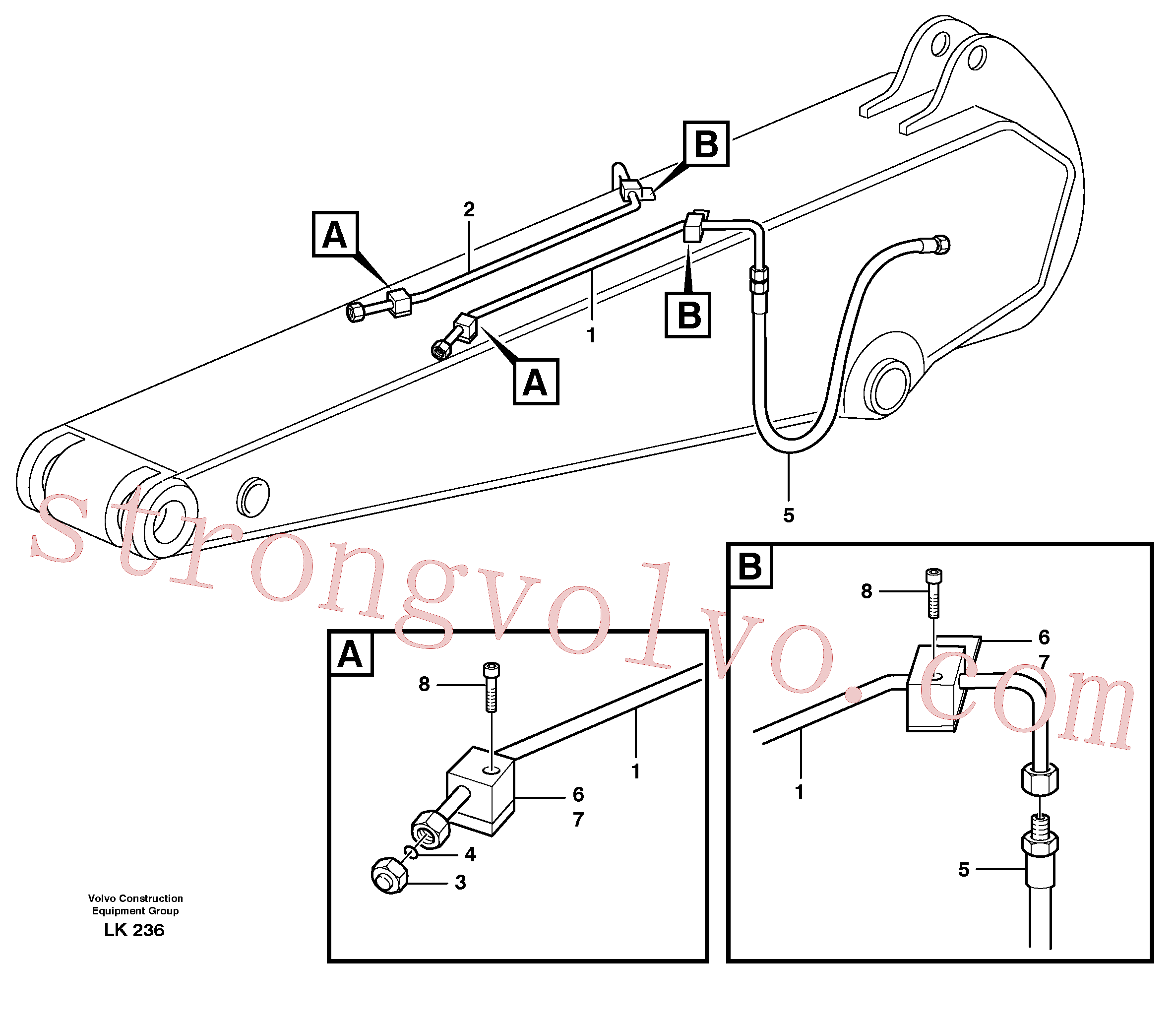 Atacado VOE14371803 Tube Assembly Volvo escavadeira