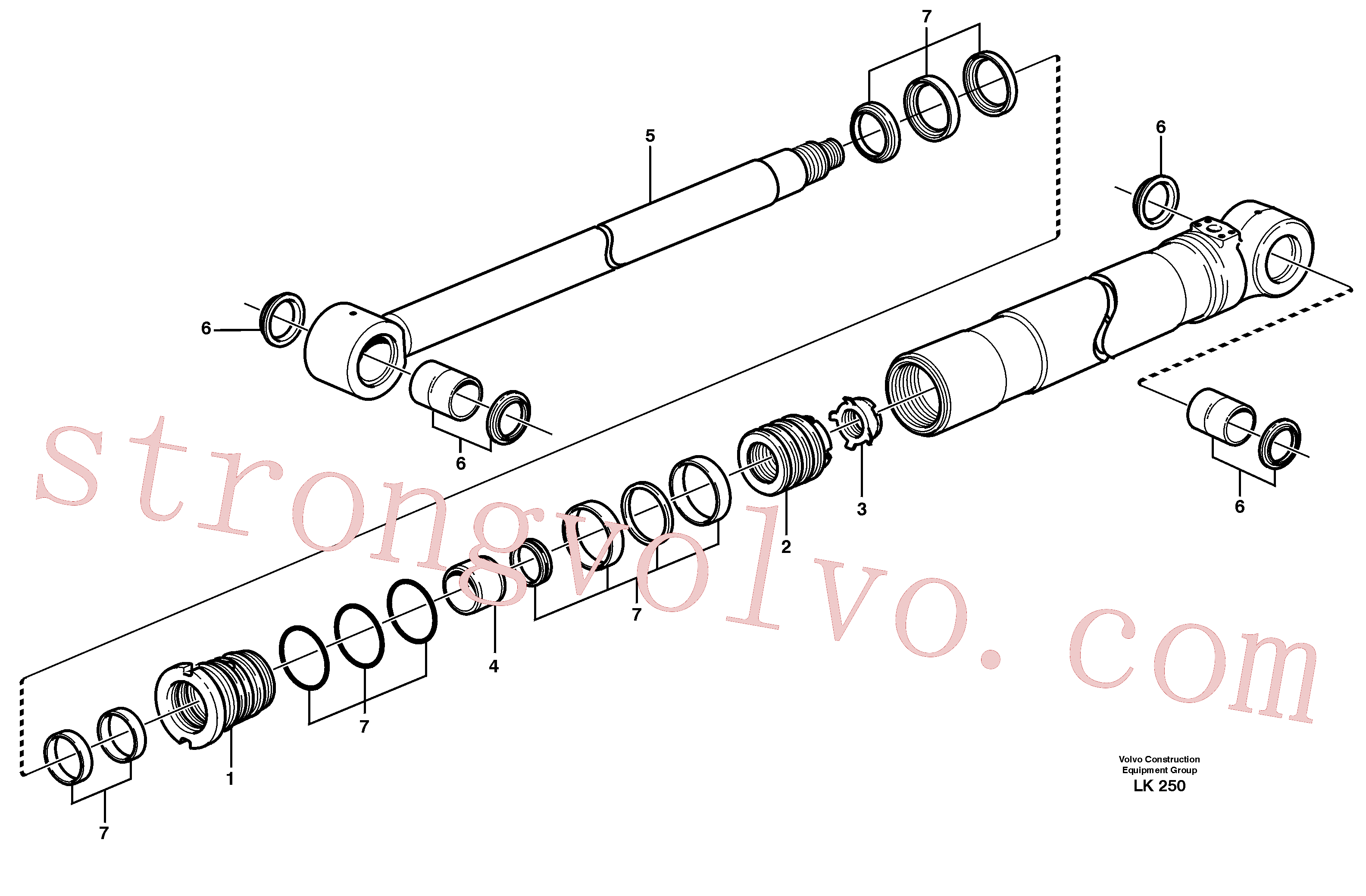 VOE11706806 Volvo Cilindro de balde(LK250 Montagem)