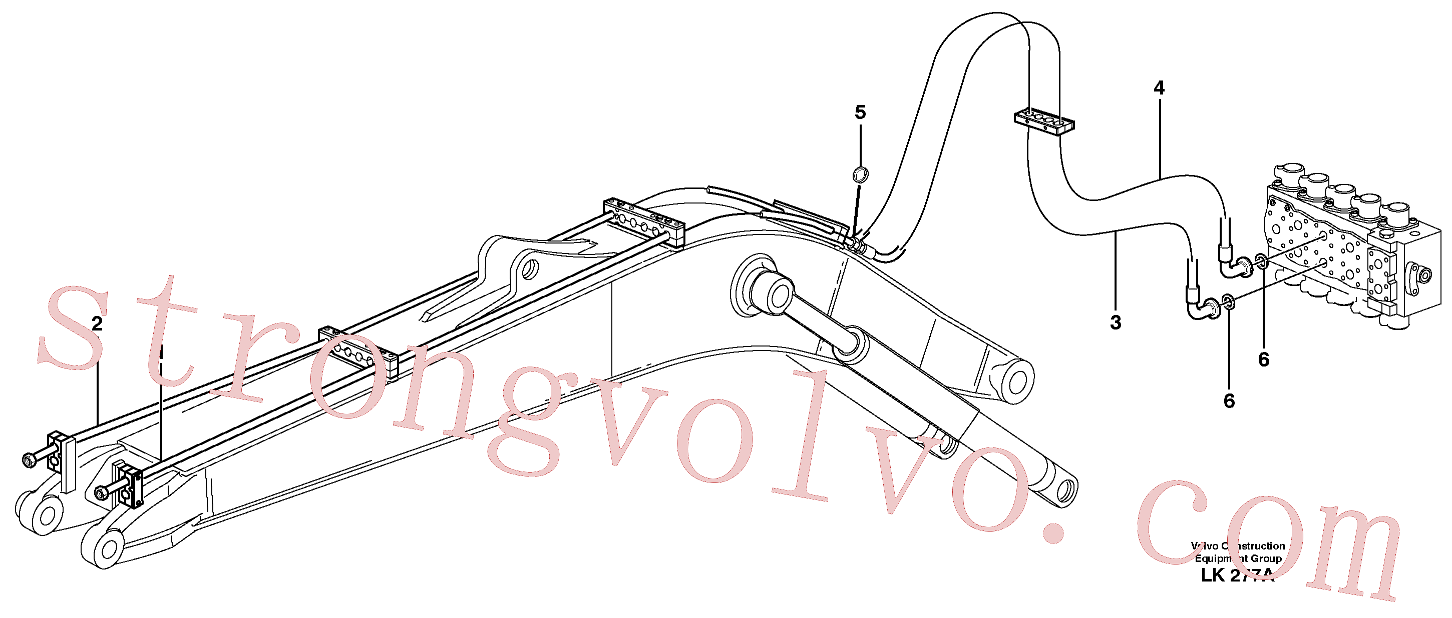 VOE14346751 Mangueira hidráulica Inscreva-se para Volvo Acessórios para escavadeira