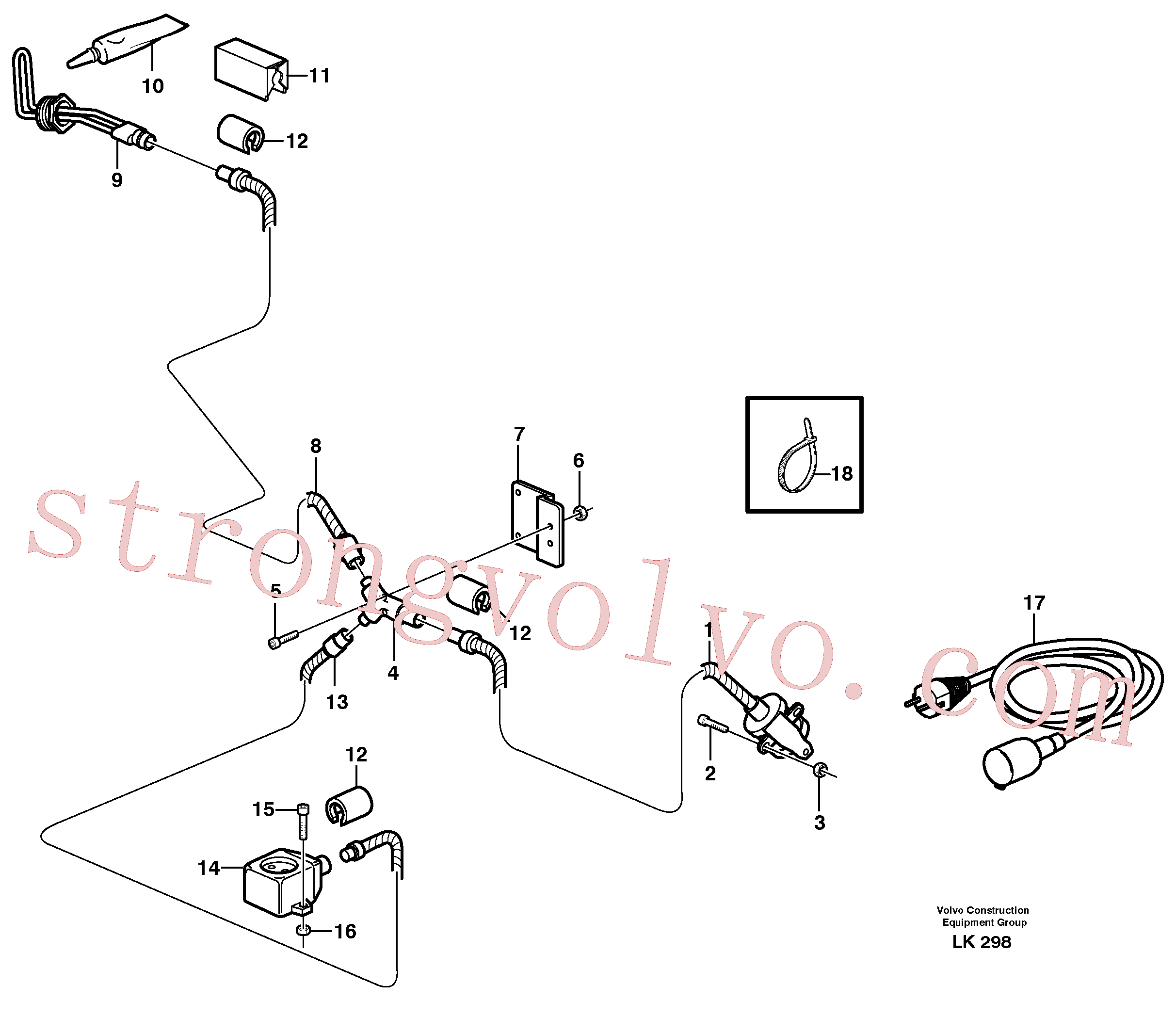 VOE4804421 Volvo Aquecedor do motor(LK298 Montagem)
