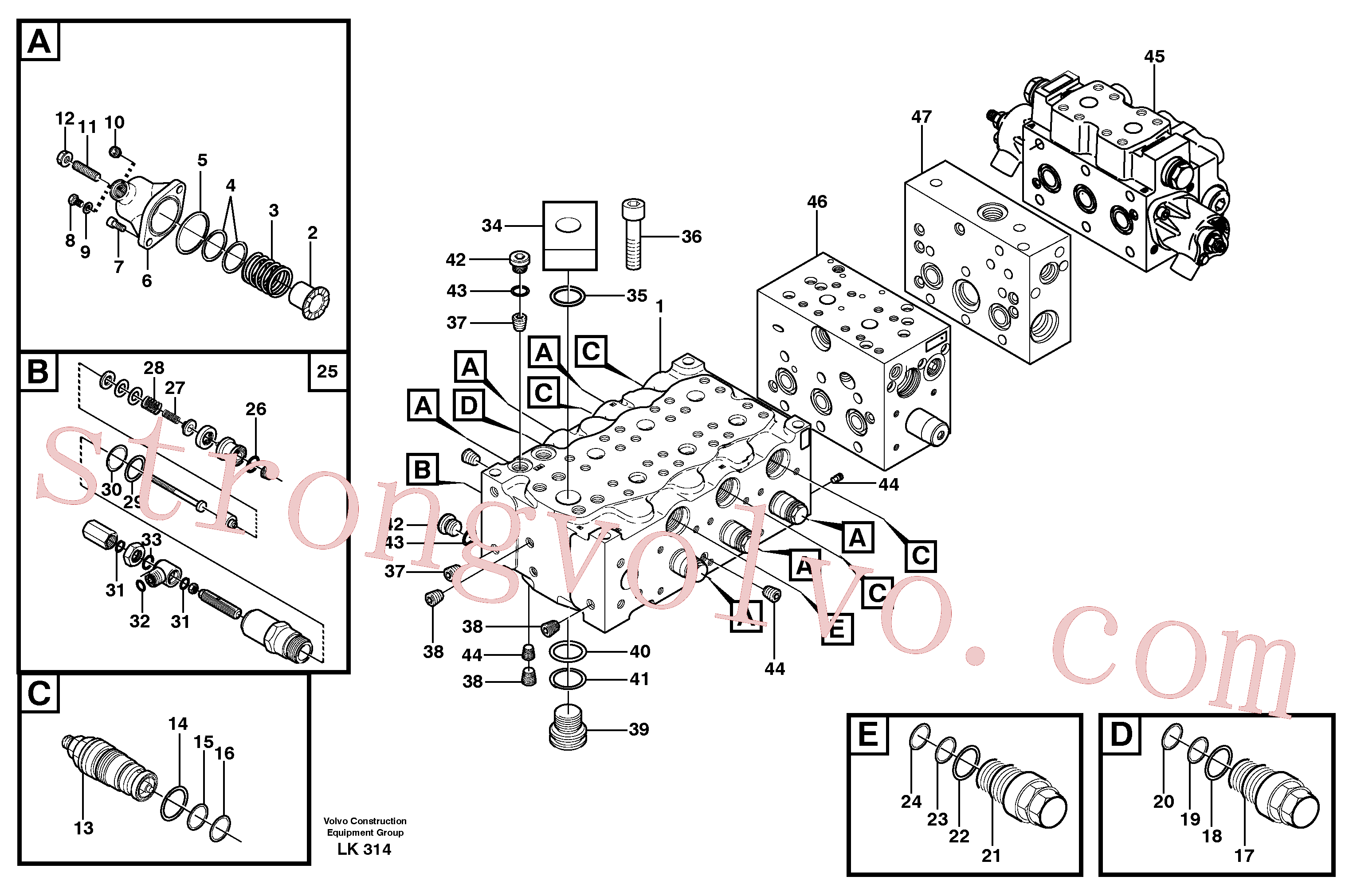 Atacado VOE11704840 Mola Volvo escavadeira