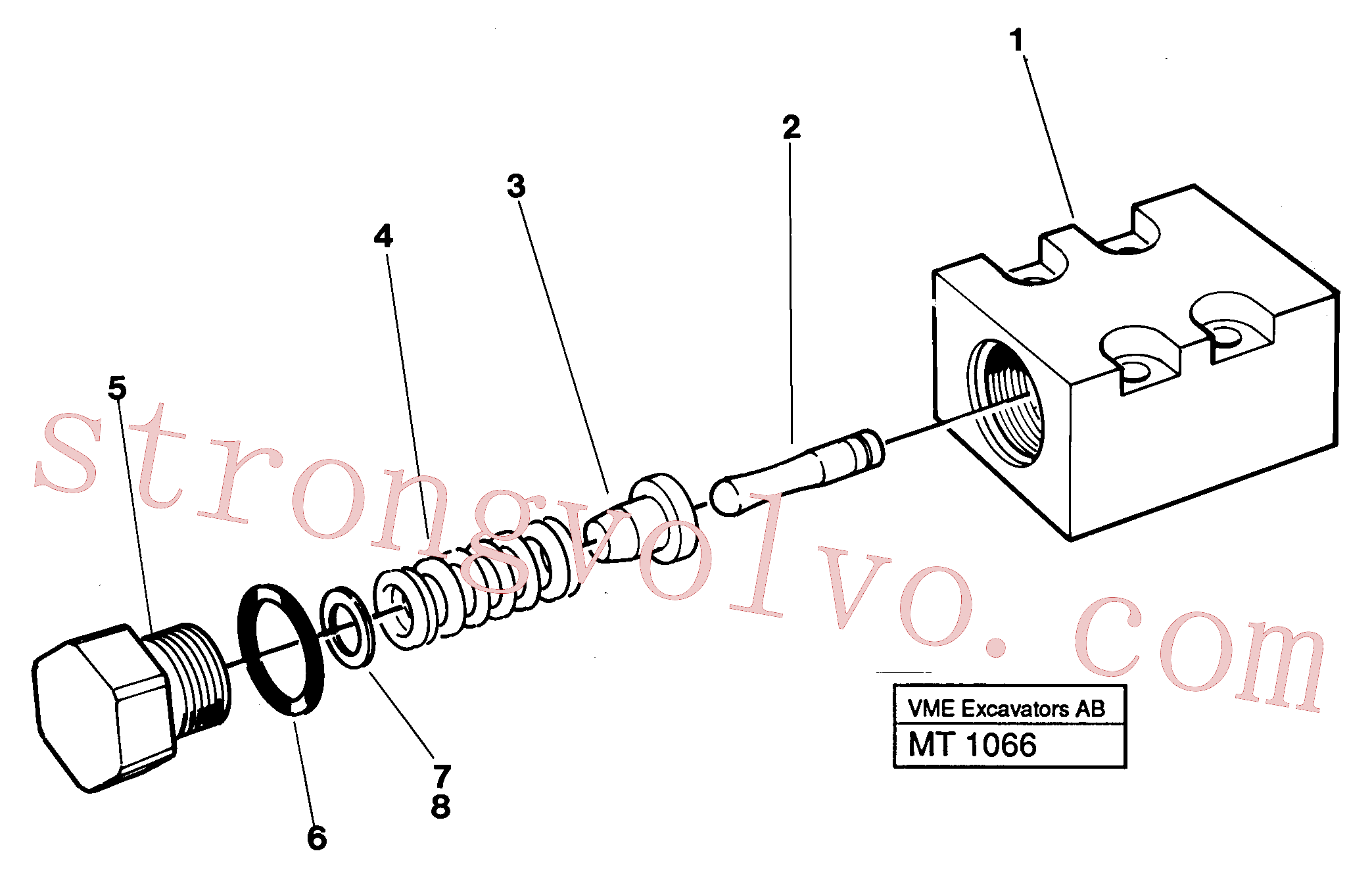 VOE14234430 Volvo Válvula de limitação da pressão(MT1066 Montagem)