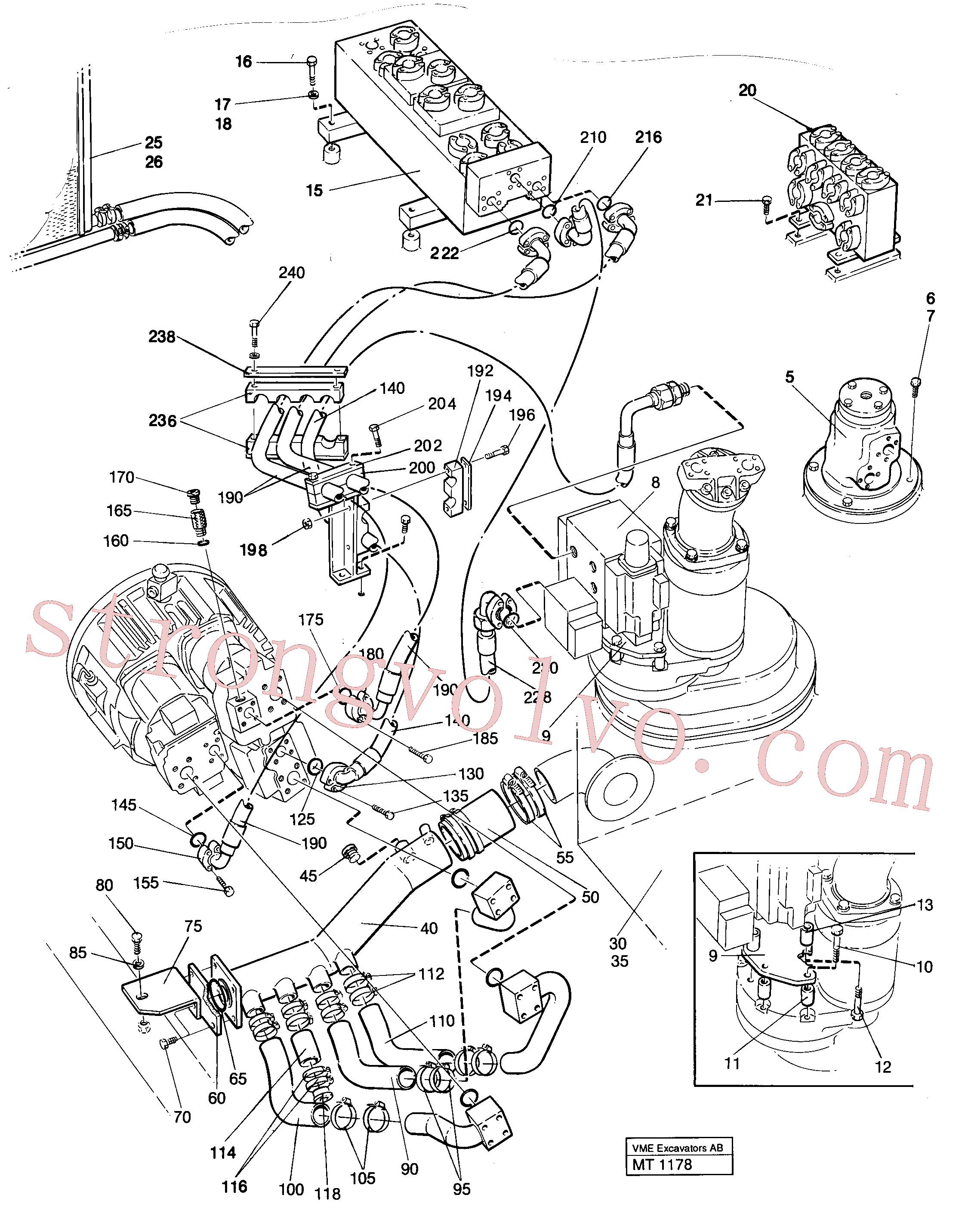 VOE14255991 Volvo Sistema hidráulico de trabalho(MT1178 Montagem)