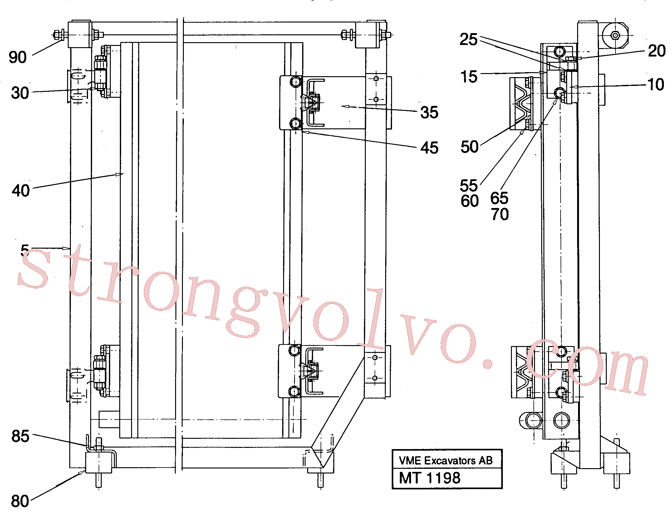 VOE14256177 Placa trava Volvo escavadeira