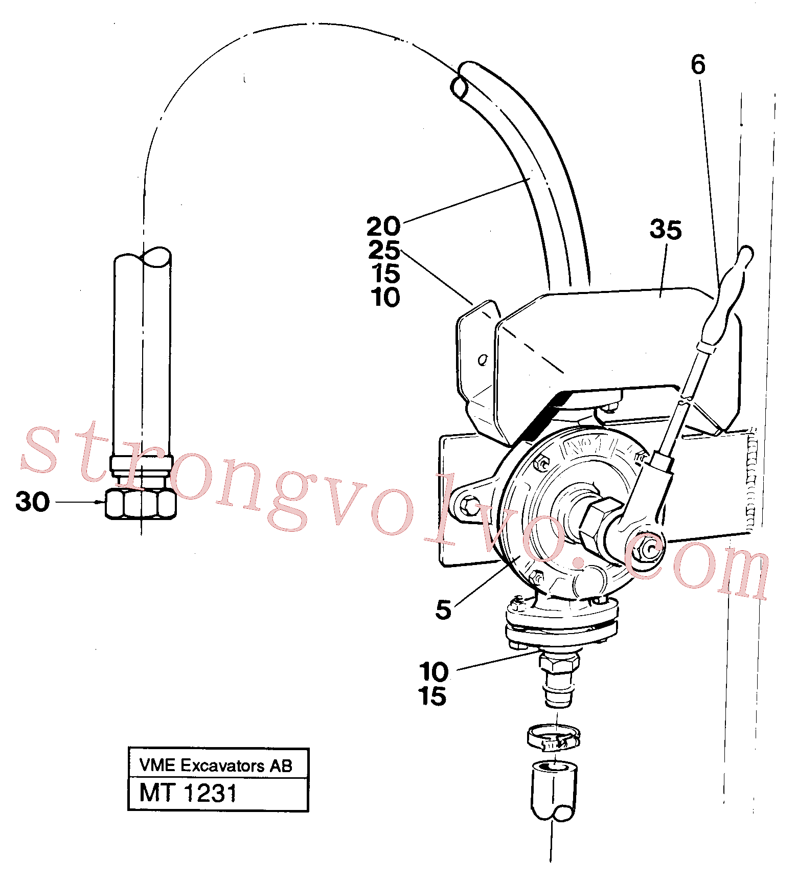 VOE14251691 Volvo Bomba manual(MT1231 Montagem)