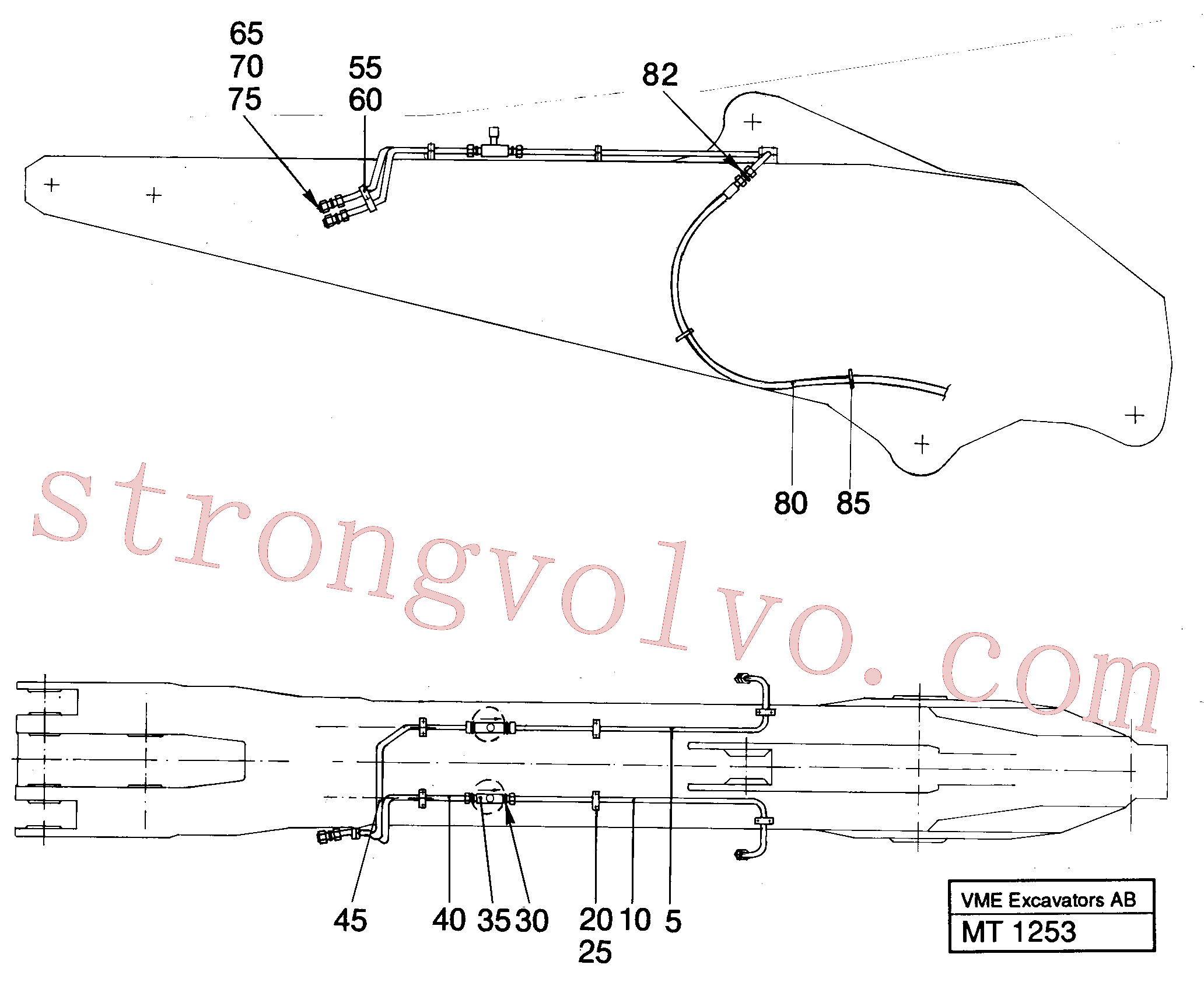 Atacado VOE14240726 Tube Assembly Volvo escavadeira