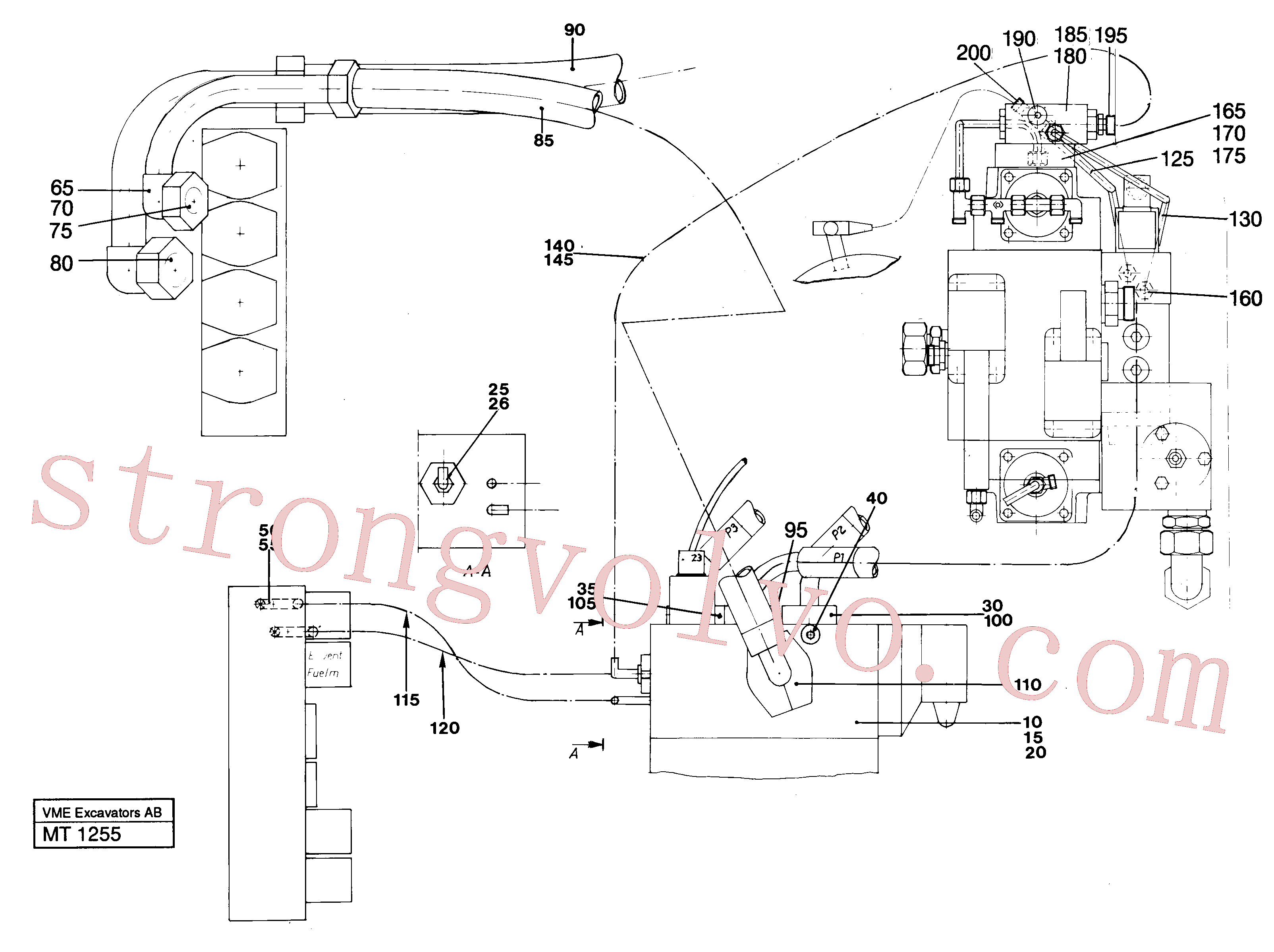 Volvo Acessórios para escavadeira VOE14238126 Corpo da válvula Acessórios