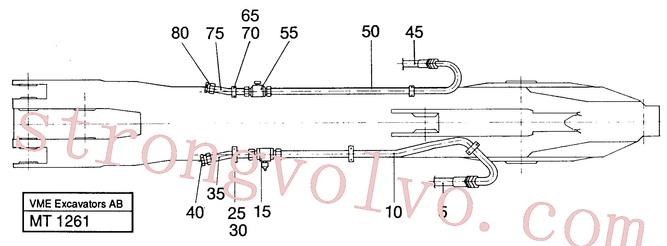 VOE14246948 Mangueira hidráulica Volvo escavadeira