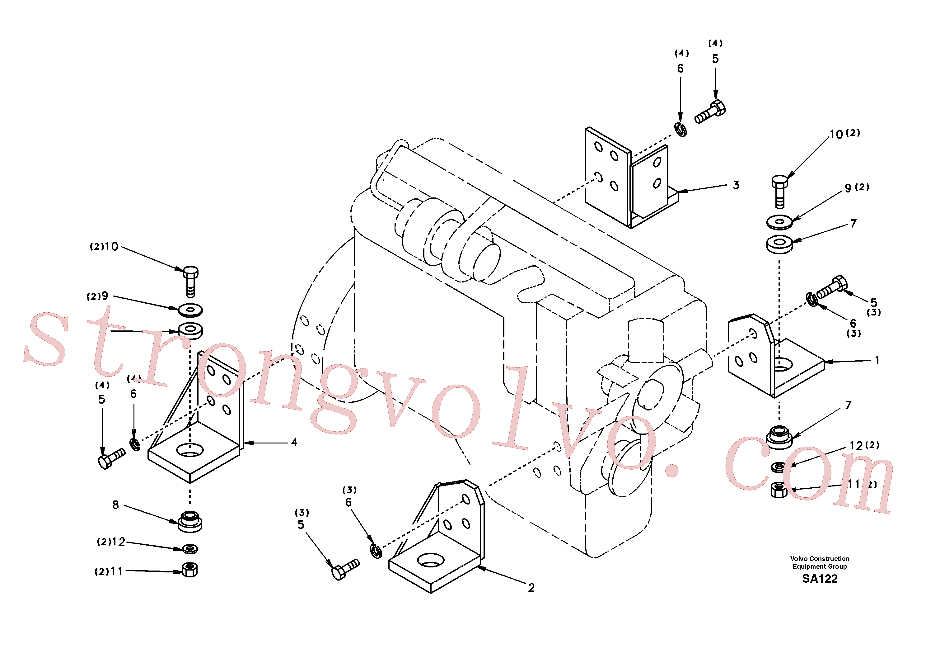 SA9213-12000 Volvo Apoio do motor(SA122 Montagem)