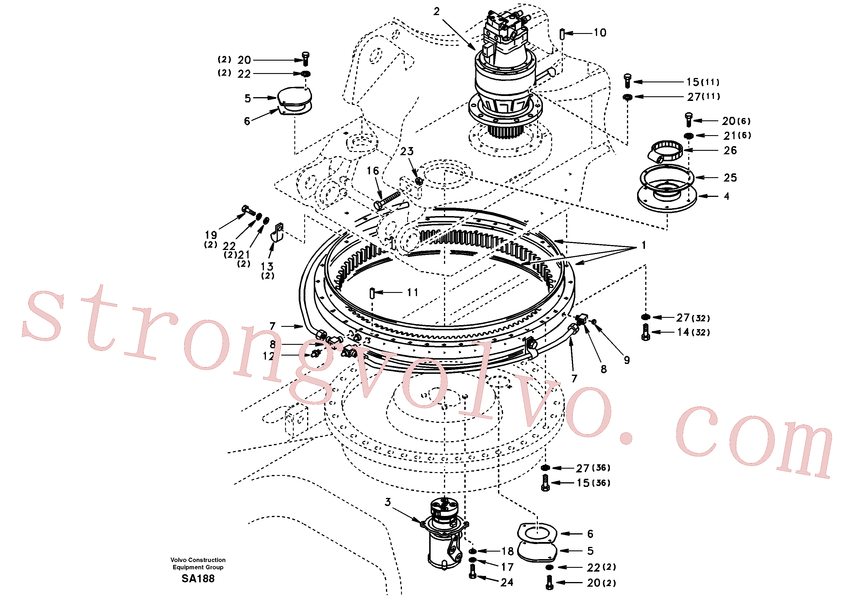 SA1155-00061 Volvo Sistema de articulação(SA188 Montagem)
