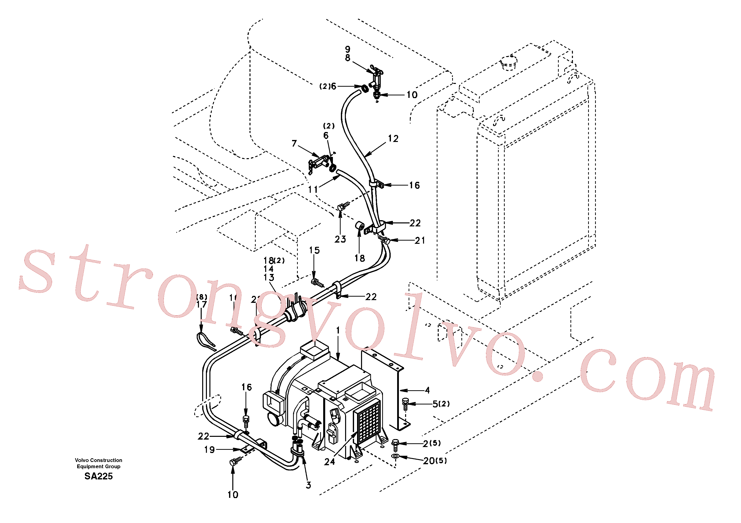 SA1125-00650 Volvo Linha de aquecimento(SA225 Montagem)